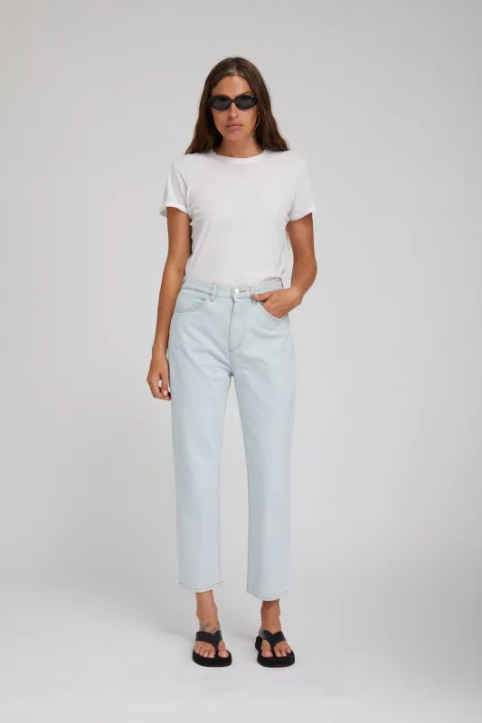 Greta Tapered Straight Leg Denim sold by SPRWMN