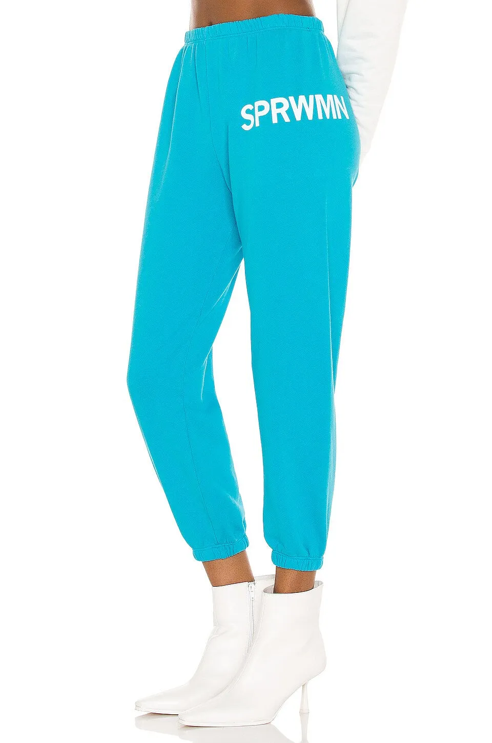 Turquoise Cotton Big Logo Sweatpants sold by SPRWMN product image thumbnail 2
