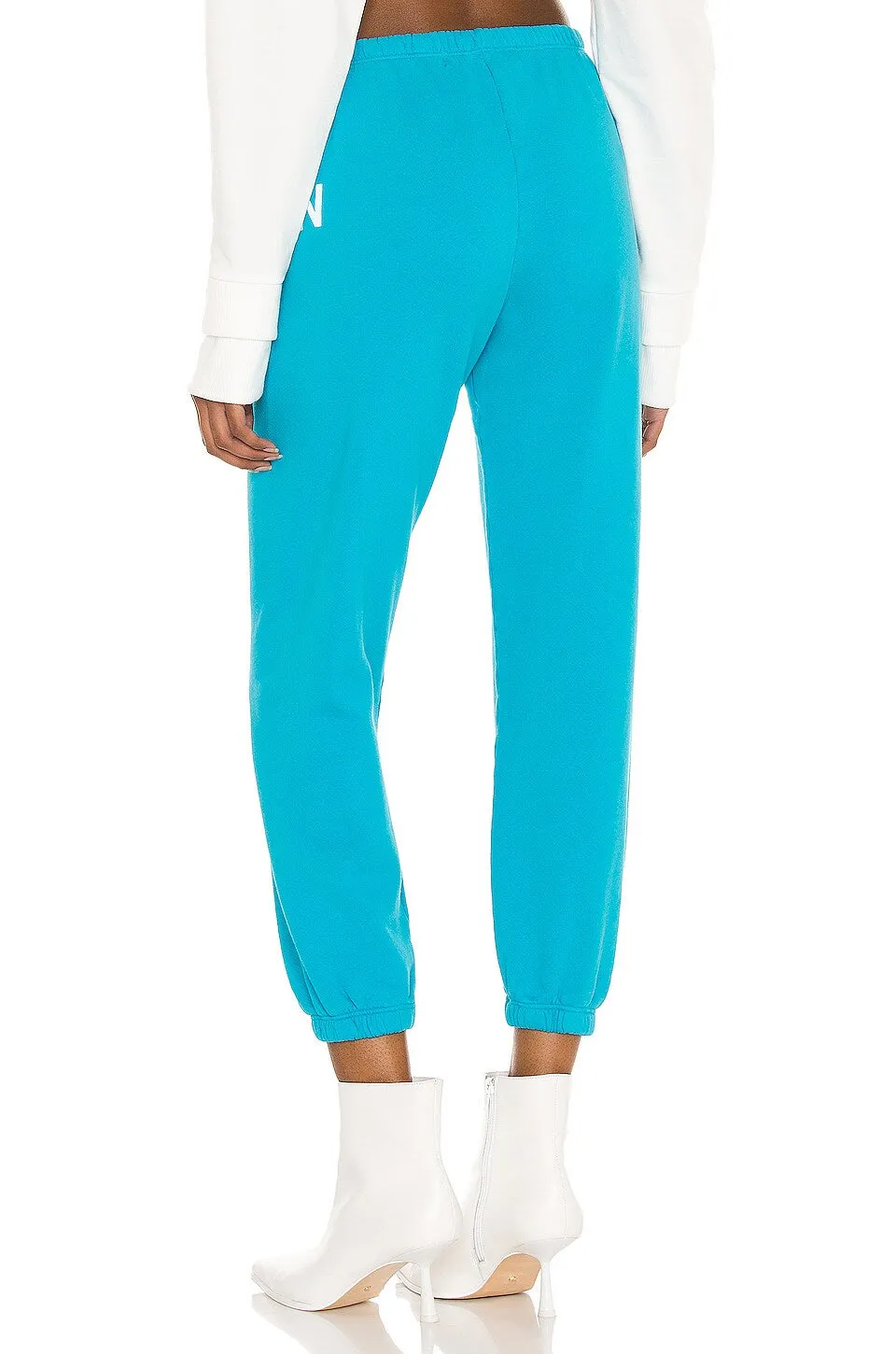 Turquoise Cotton Big Logo Sweatpants sold by SPRWMN product image thumbnail 3
