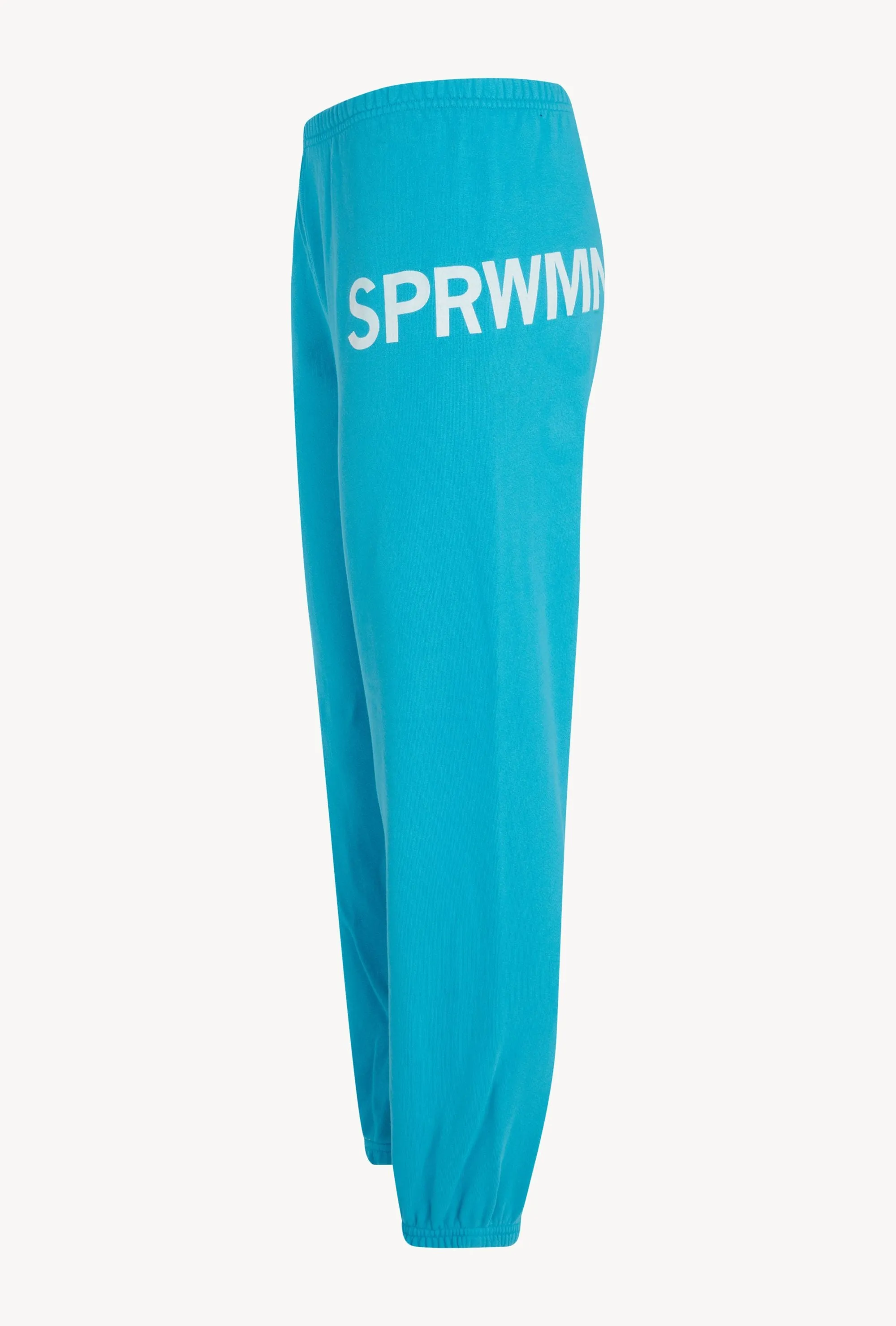 Turquoise Cotton Big Logo Sweatpants sold by SPRWMN product image thumbnail 5