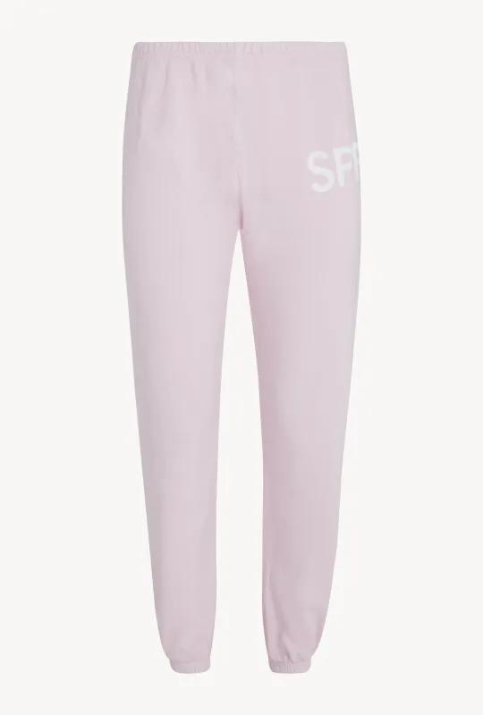 Pale Pink Cotton Big Logo Sweatpants sold by SPRWMN
