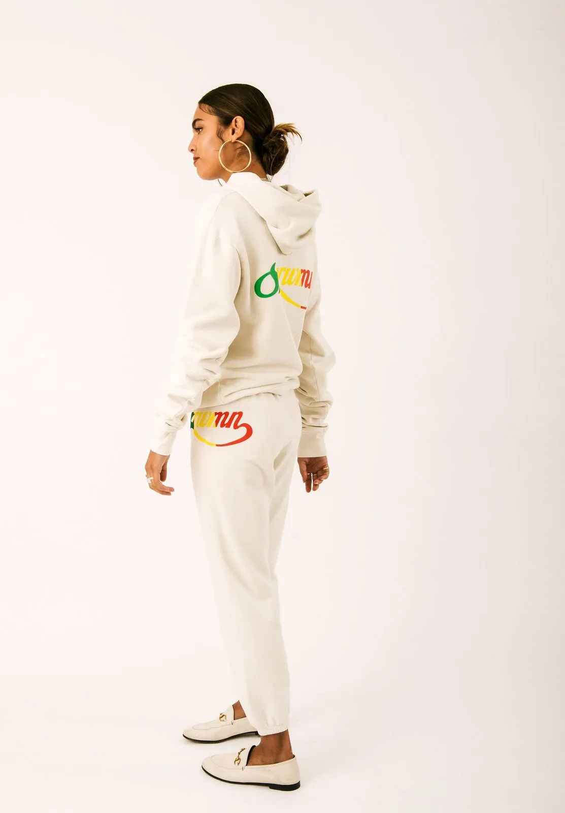 Off White Rasta Script Cotton Logo Hoodie sold by SPRWMN product image thumbnail 3