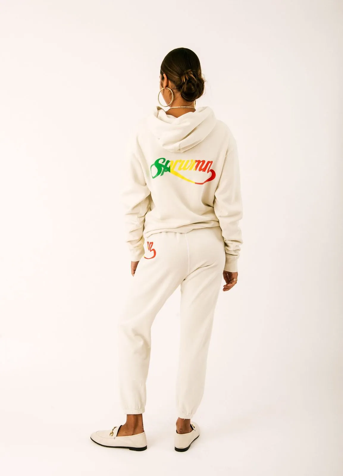 Off White Rasta Script Cotton Logo Hoodie sold by SPRWMN product image thumbnail 4