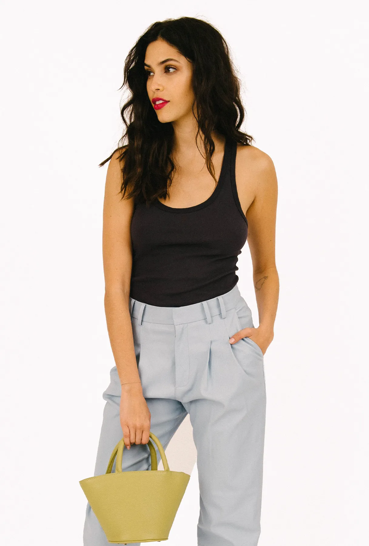 Faded Black Cotton Tank sold by SPRWMN product image thumbnail 2