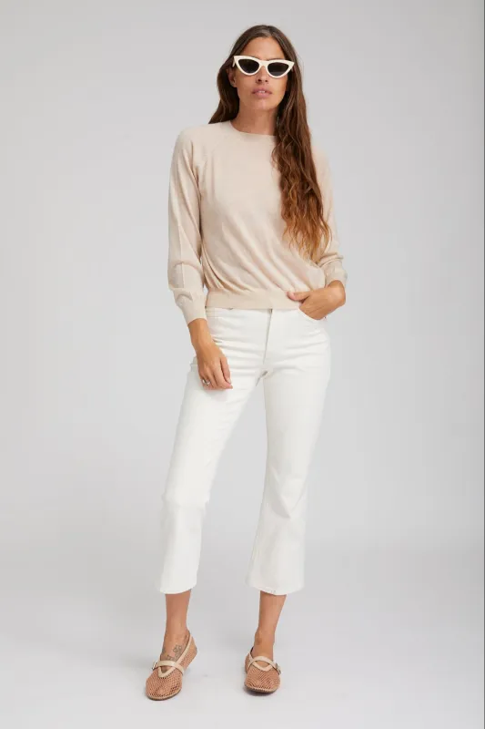 Earhart Off White Crop Denim sold by SPRWMN