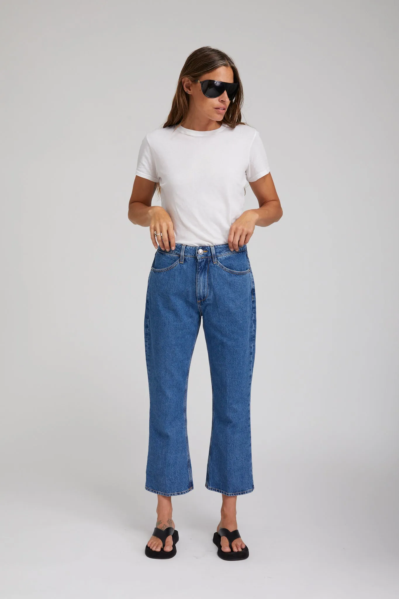 Goodall Crop Flare Denim Pants sold by SPRWMN product image thumbnail 3