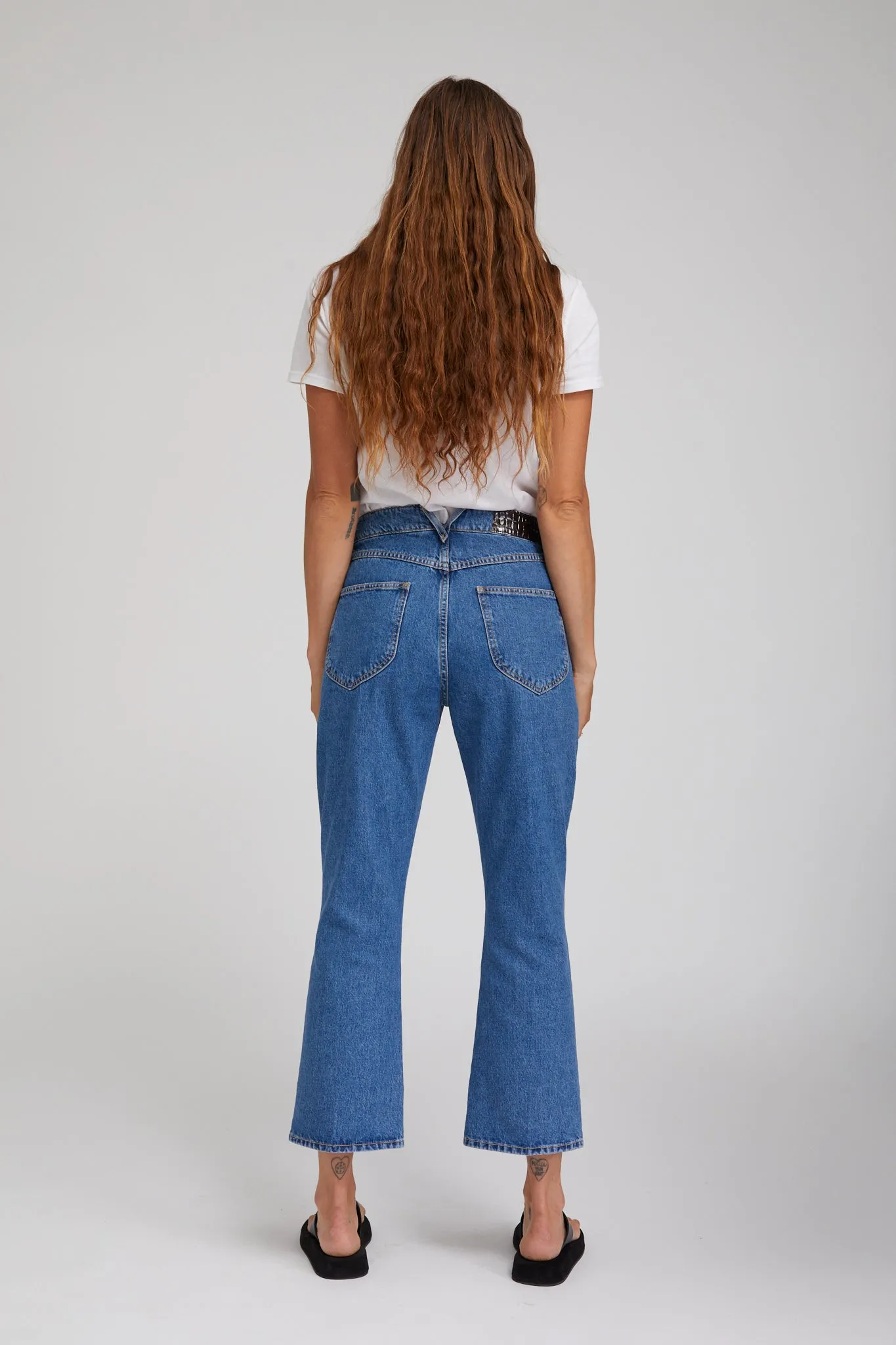 Goodall Crop Flare Denim Pants sold by SPRWMN product image thumbnail 4