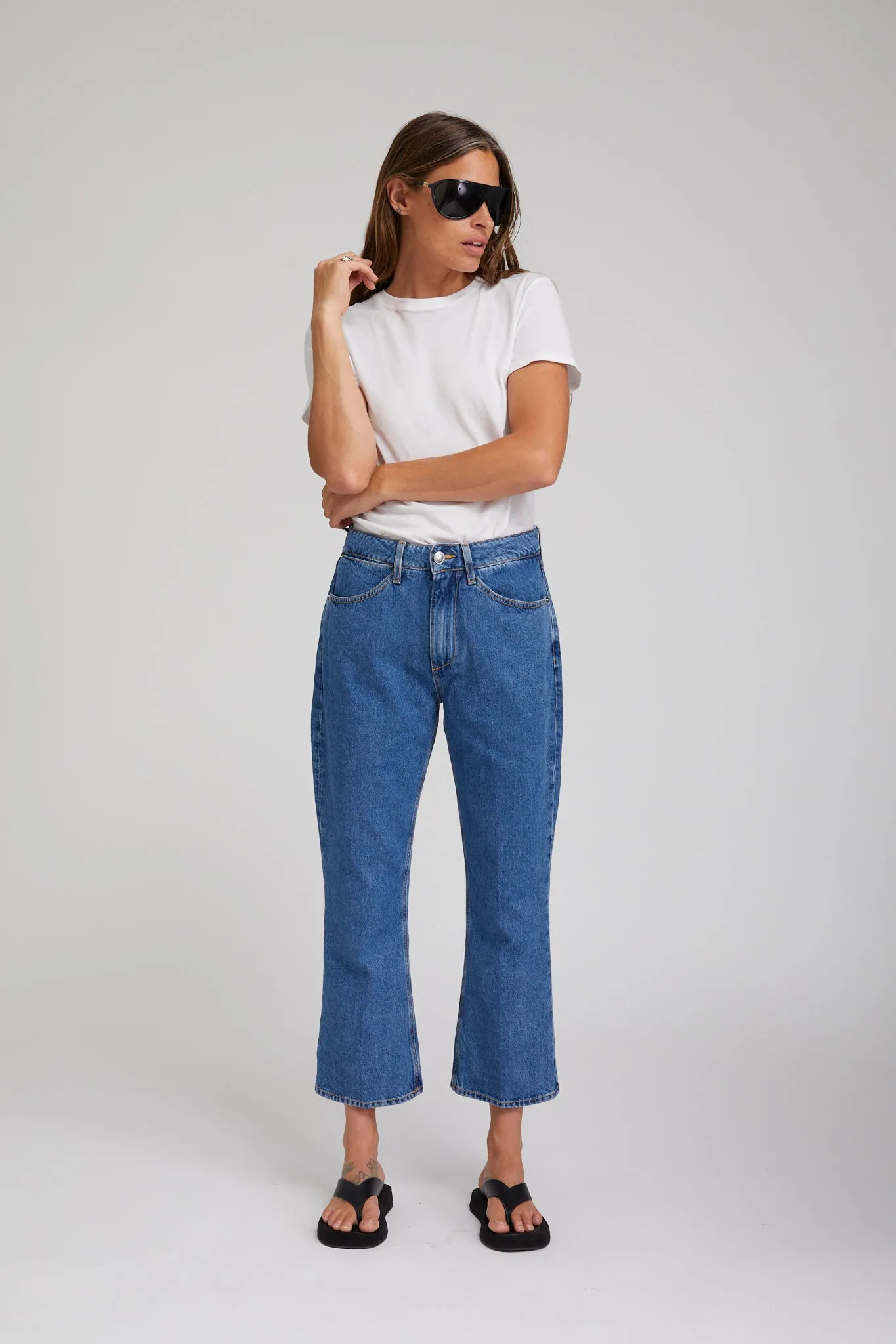 Goodall Crop Flare Denim Pants sold by SPRWMN product image thumbnail 2