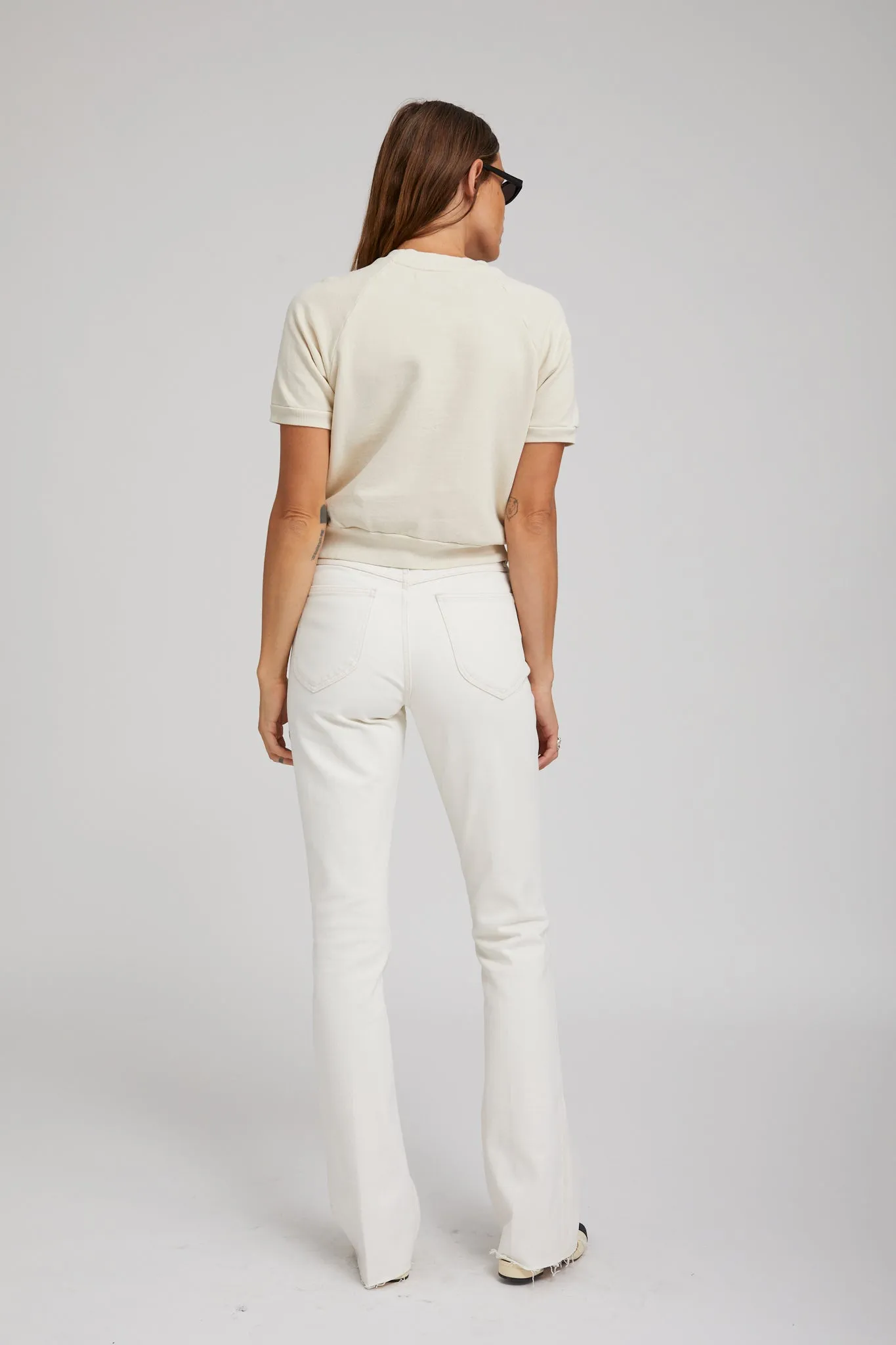 Earhart Vintage White Micro Flare Denim sold by SPRWMN product image thumbnail 3