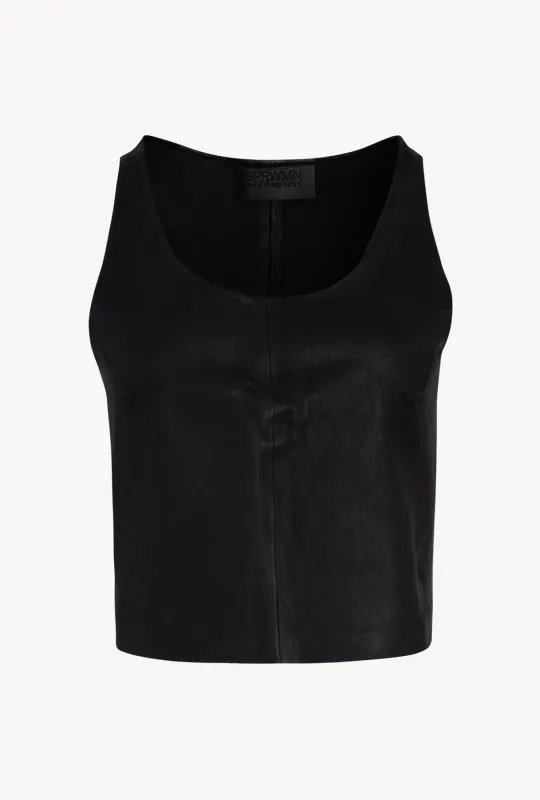 Black Leather Tank sold by SPRWMN