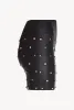 Rhinestone Studded Leather Mini Skirt sold by SPRWMN