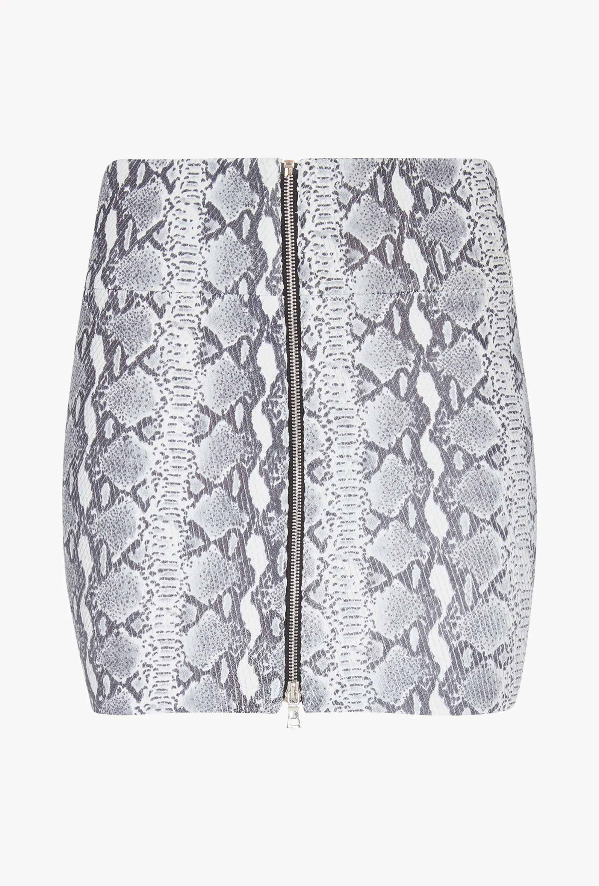 Grey Snakeskin Leather Mini Skirt sold by SPRWMN product image thumbnail 3