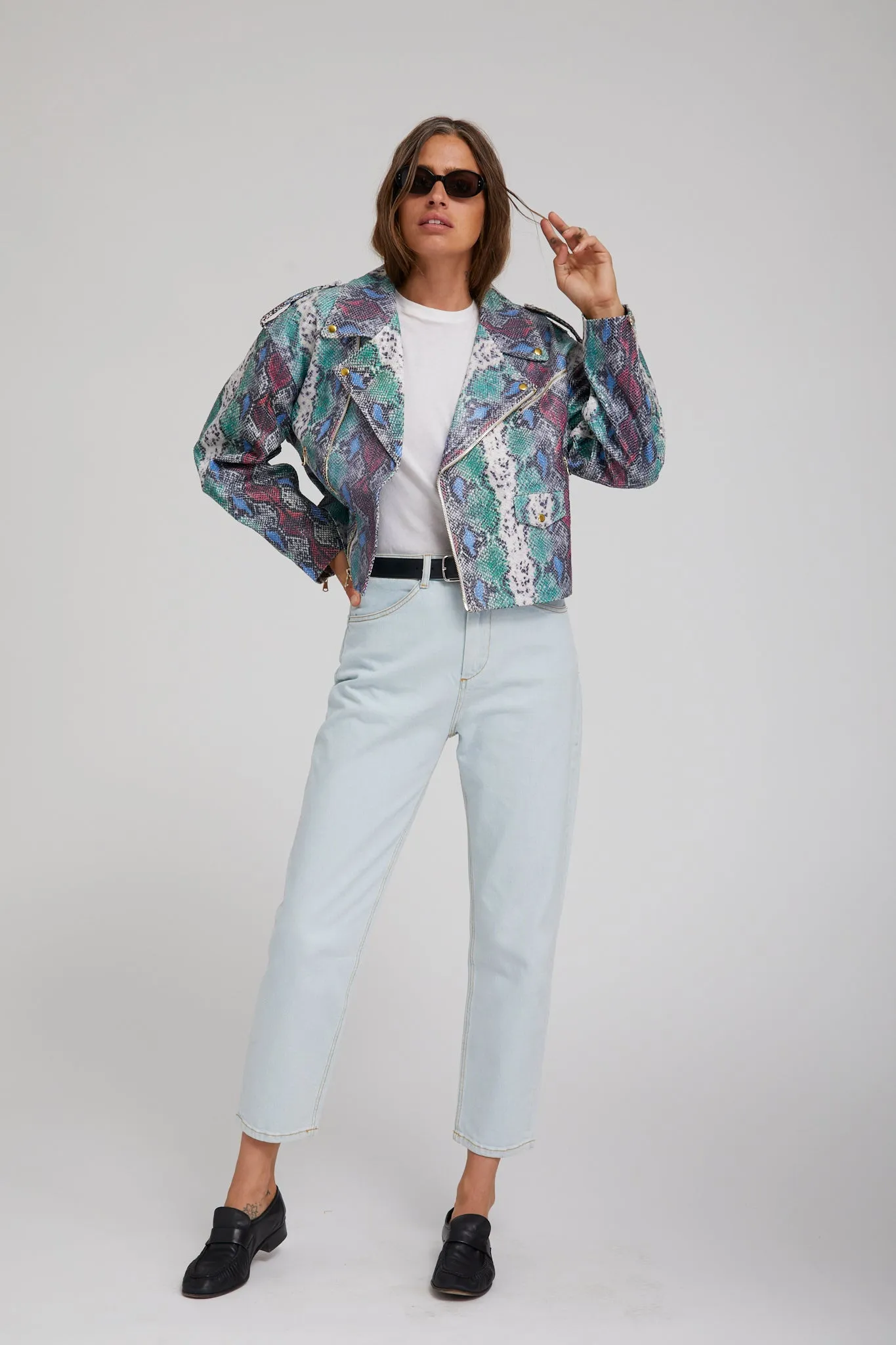 Leather Moto Jacket sold by SPRWMN product image thumbnail 4