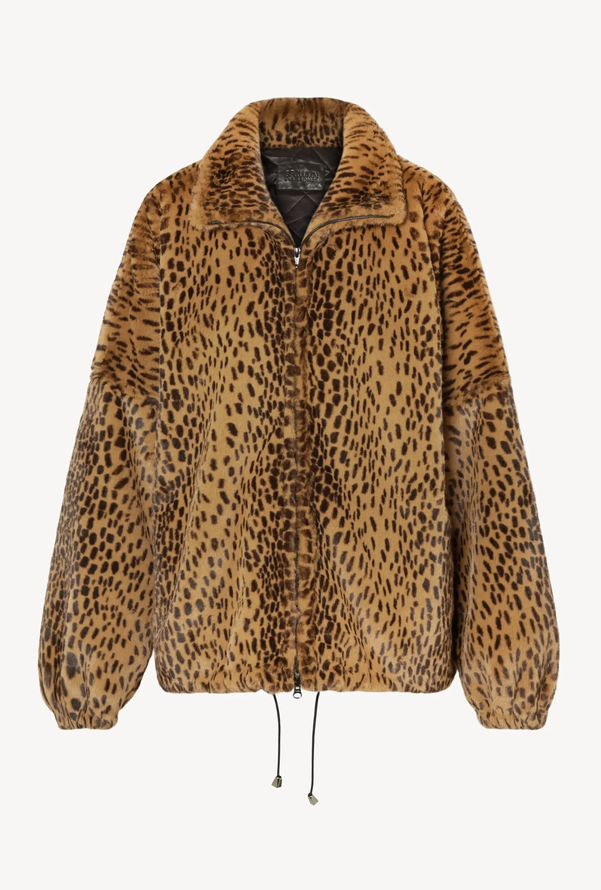 Toffee Leopard Faux Fur Oversized Jacket sold by SPRWMN product image thumbnail 5
