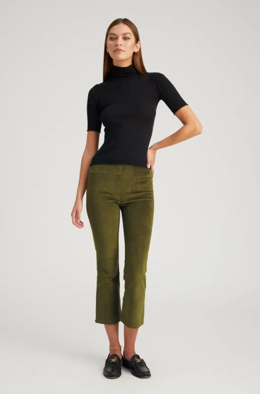 Moss Corduroy Crop Flare Pants sold by SPRWMN