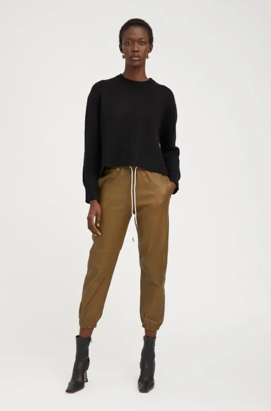 Moss Leather Sweatpants sold by SPRWMN
