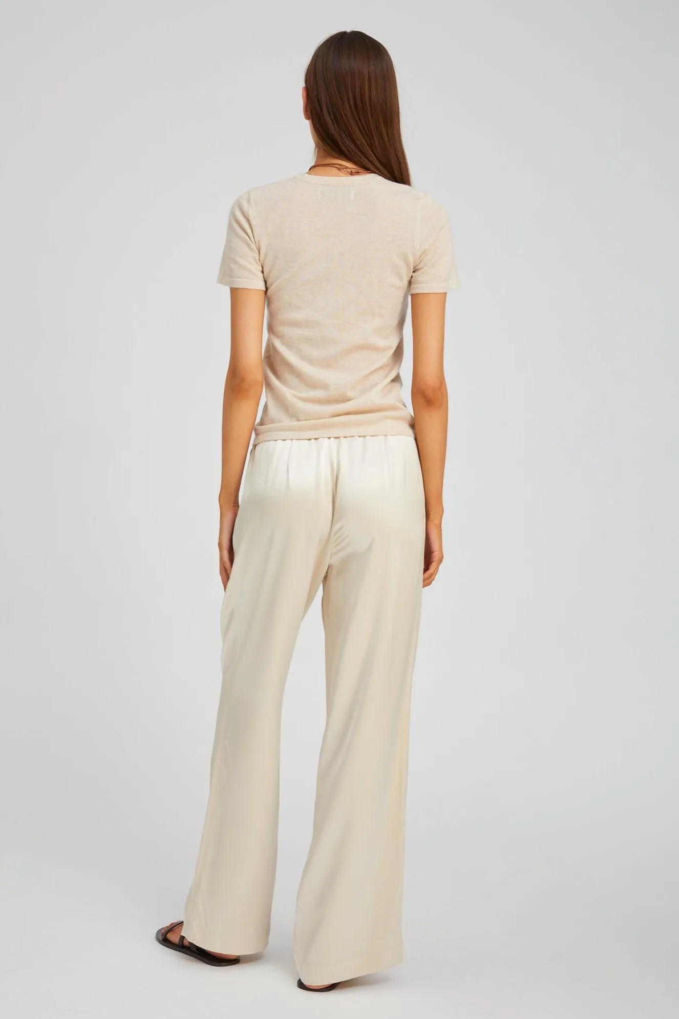 Latte Ultra Fine Cashmere Tee PR sold by SPRWMN product image thumbnail 4