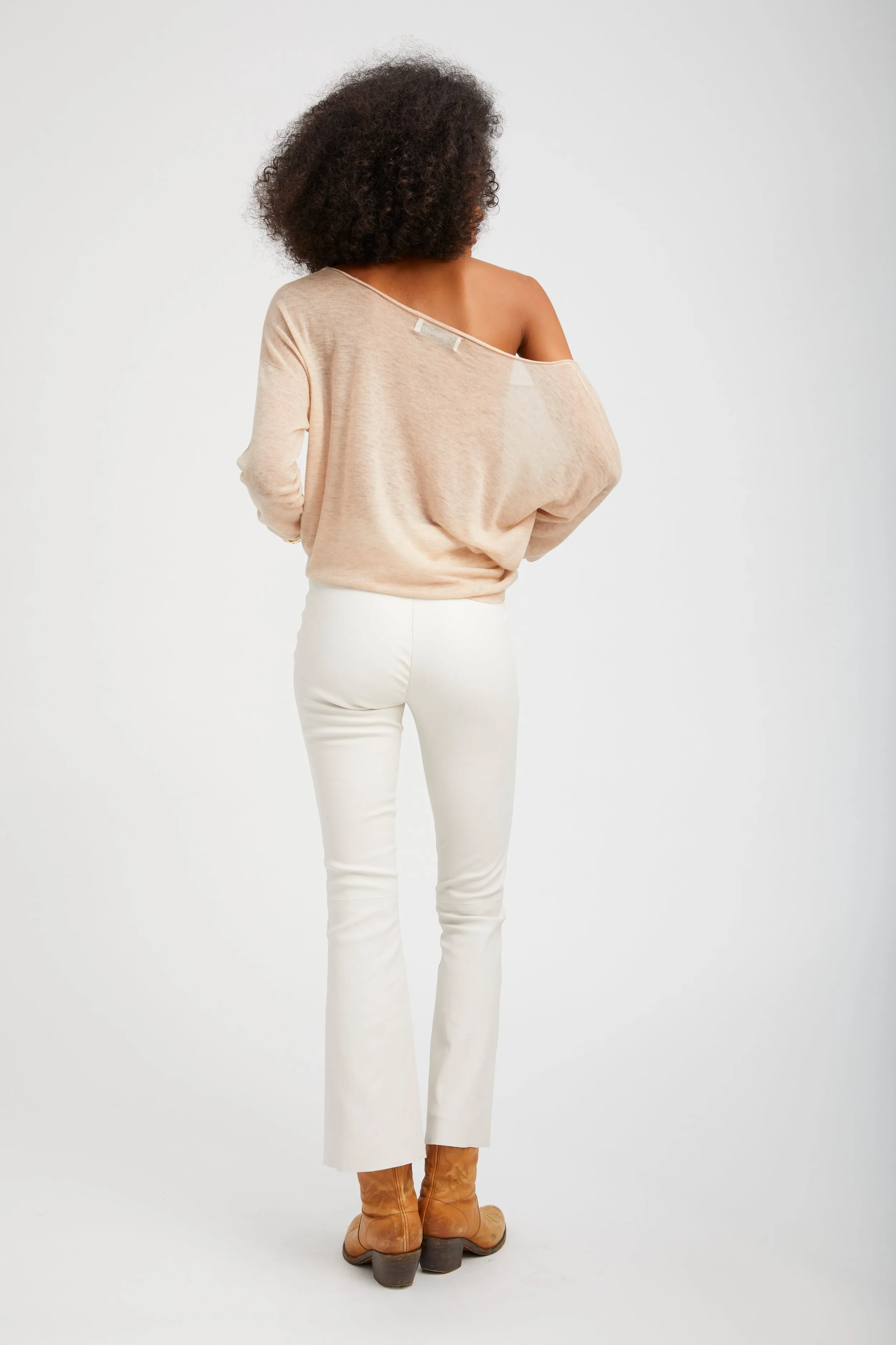 Wheat Tissue Cashmere Off-Shoulder Top sold by SPRWMN product image thumbnail 4