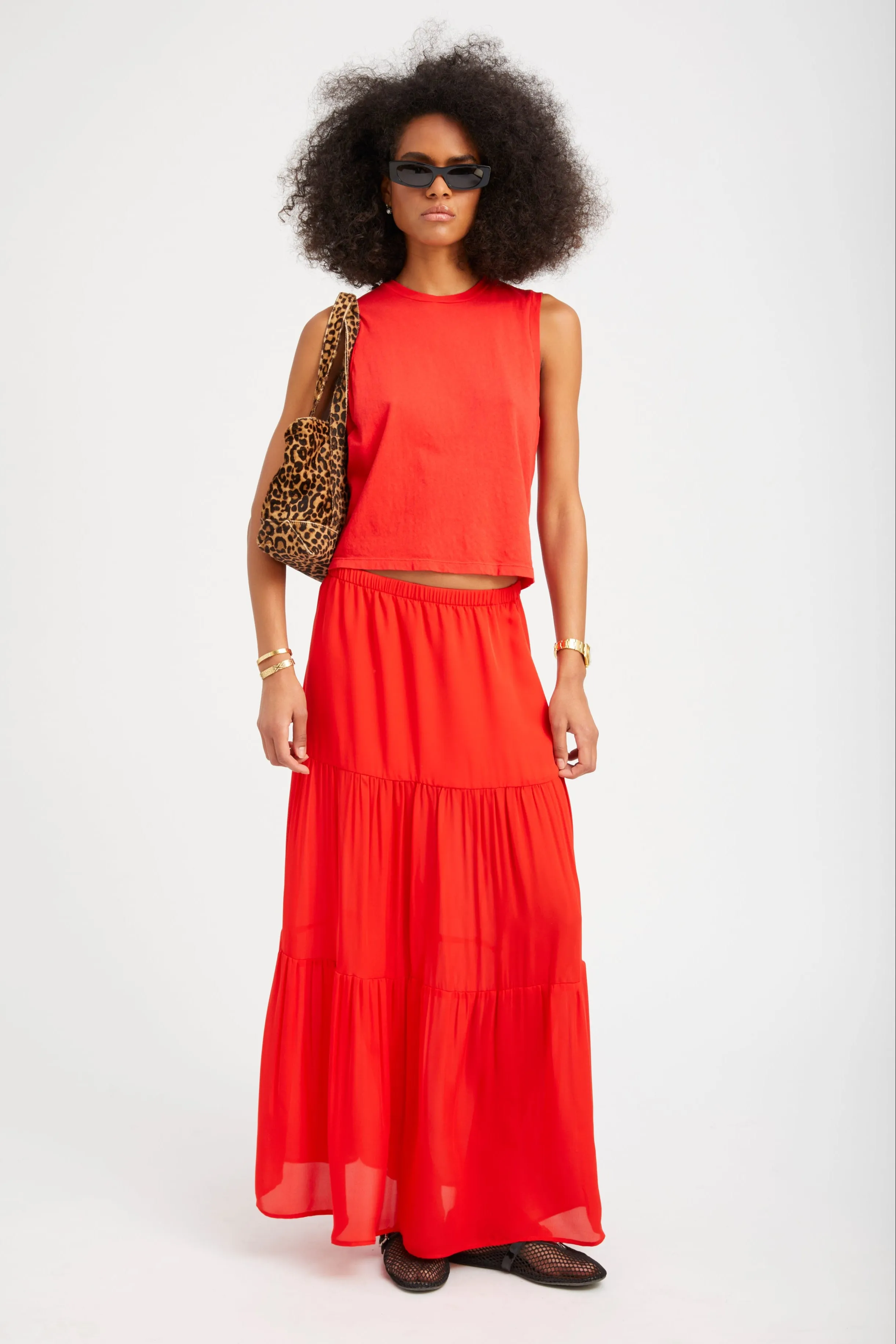 Silk Tiered Maxi Skirt sold by SPRWMN product image thumbnail 4