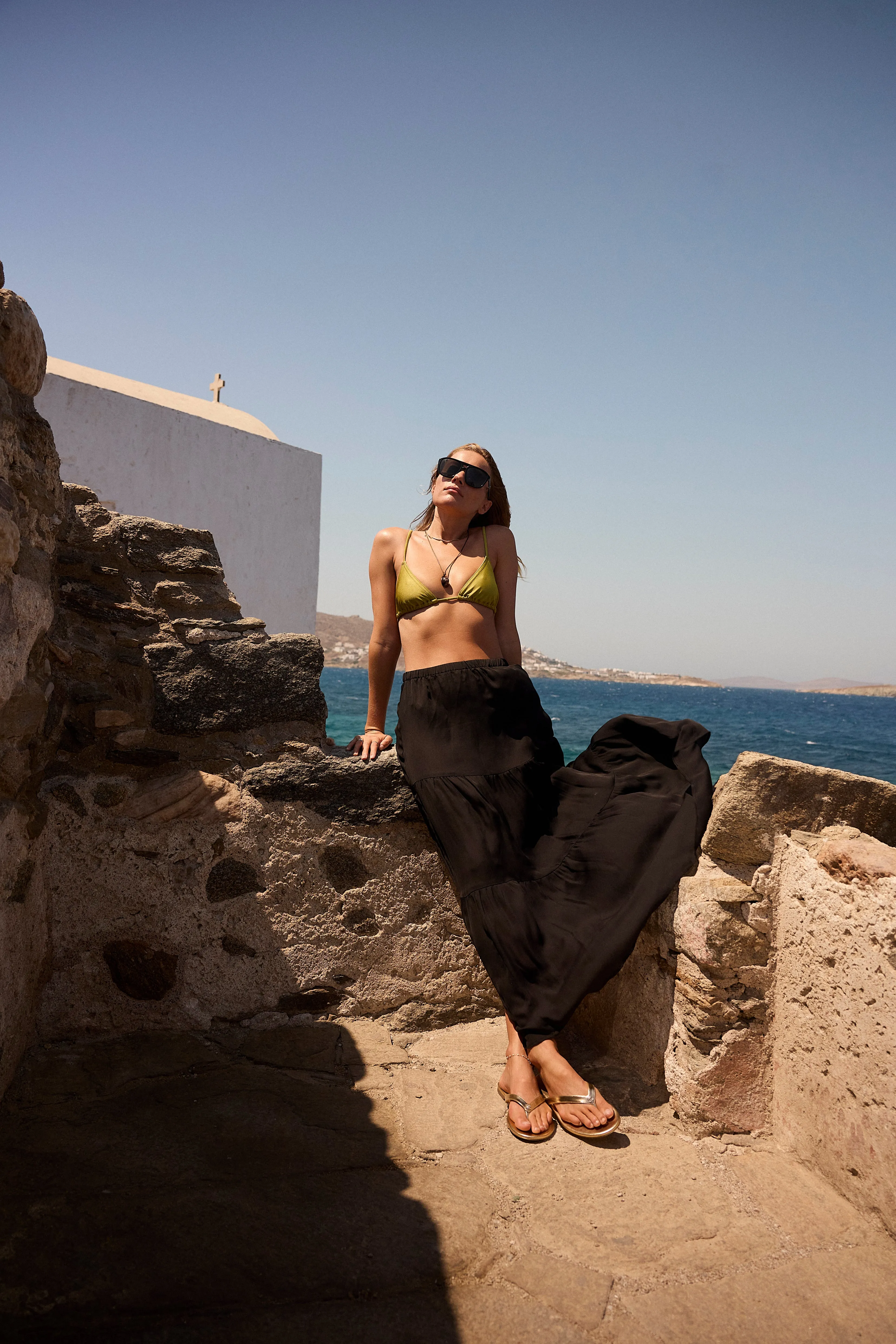 Silk Tiered Maxi Skirt sold by SPRWMN product image thumbnail 3