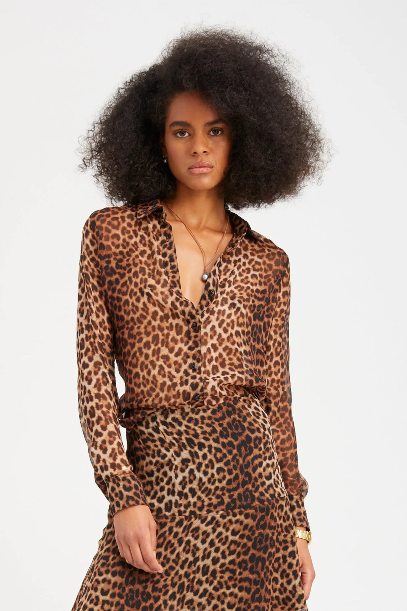 Jaguar Silk Fitted Button Down sold by SPRWMN product image thumbnail 4