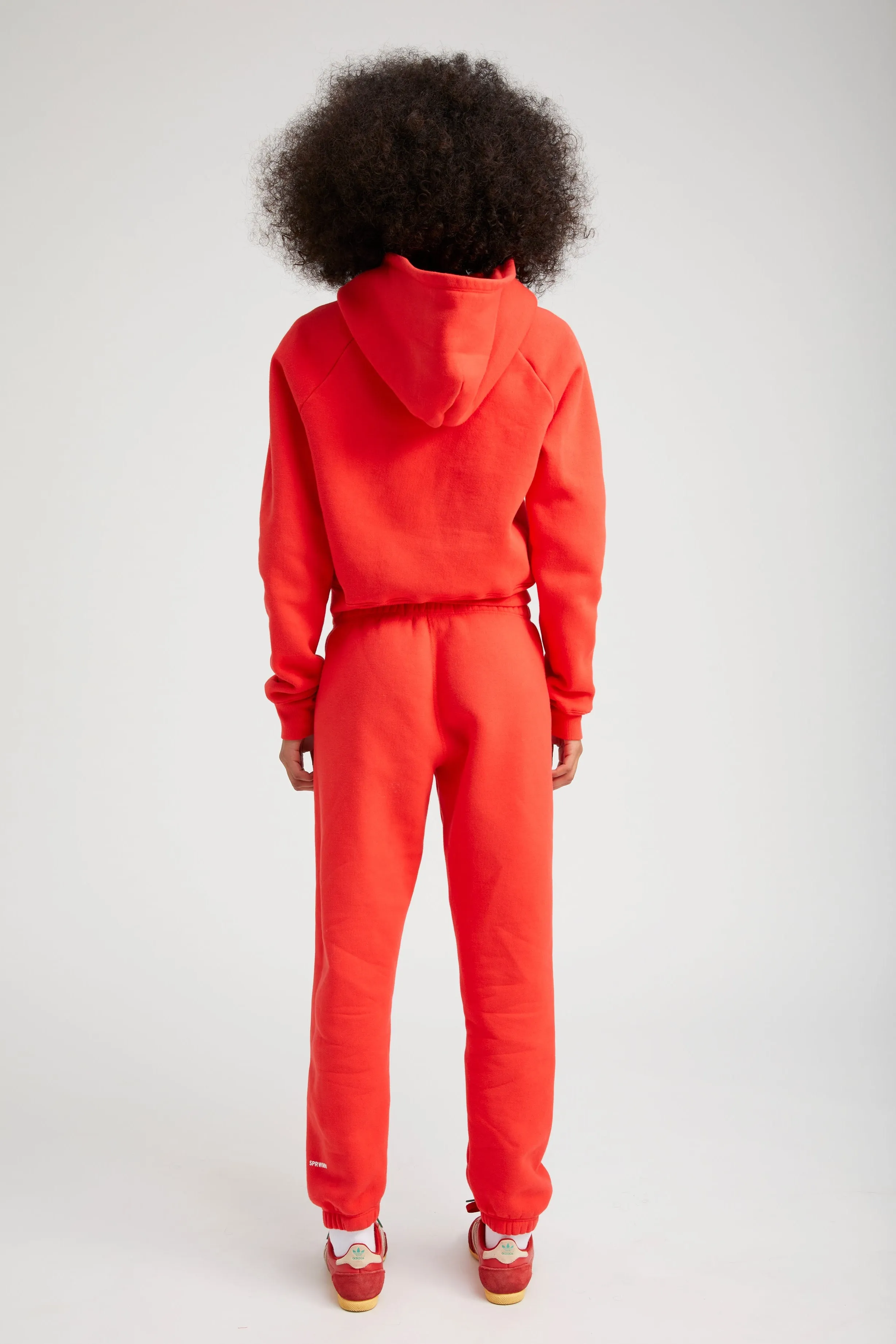 Red Cotton Mini Logo Sweatpants & Zip Up Set PR sold by SPRWMN product image thumbnail 5