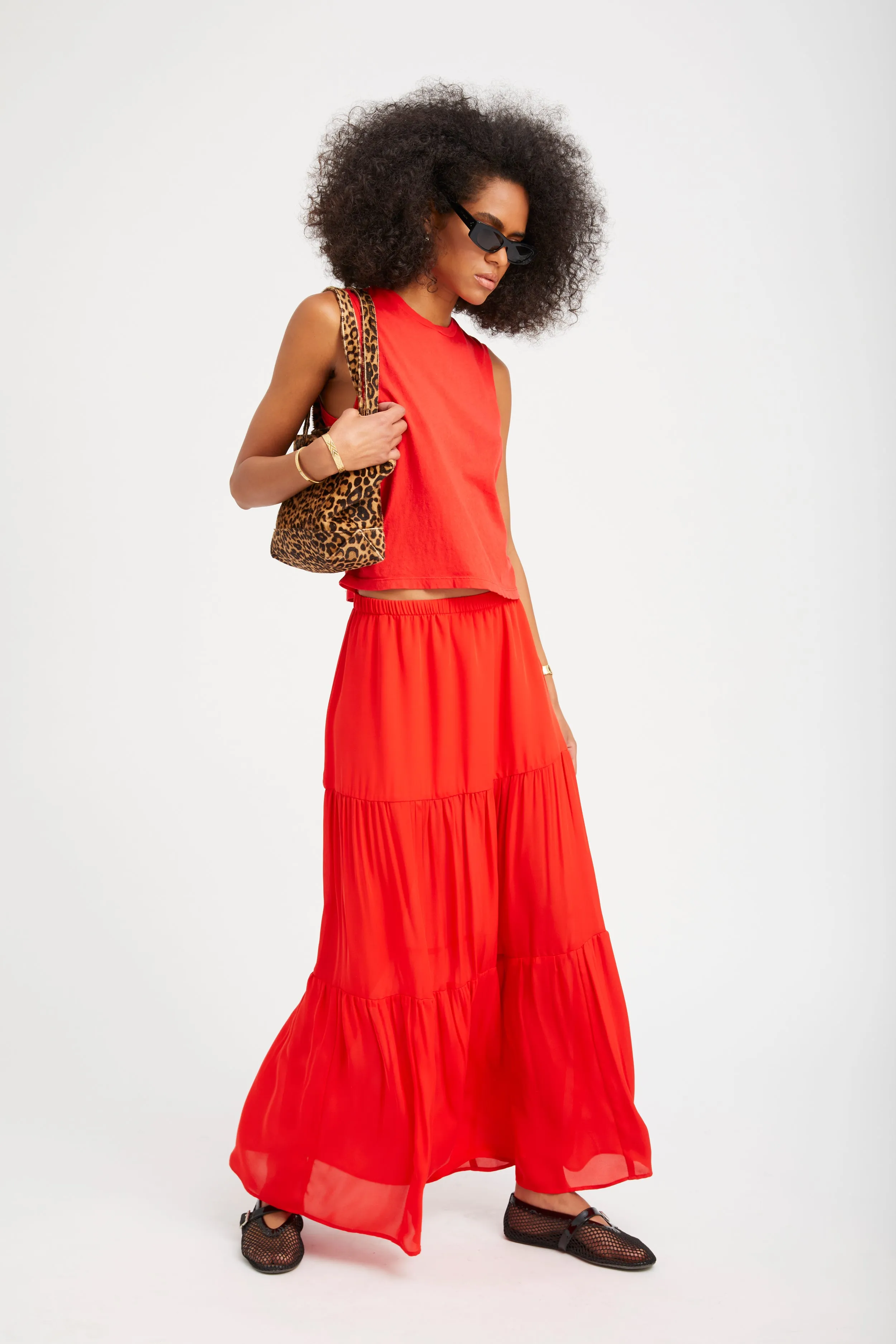 Red Cotton Muscle Tee sold by SPRWMN product image thumbnail 5