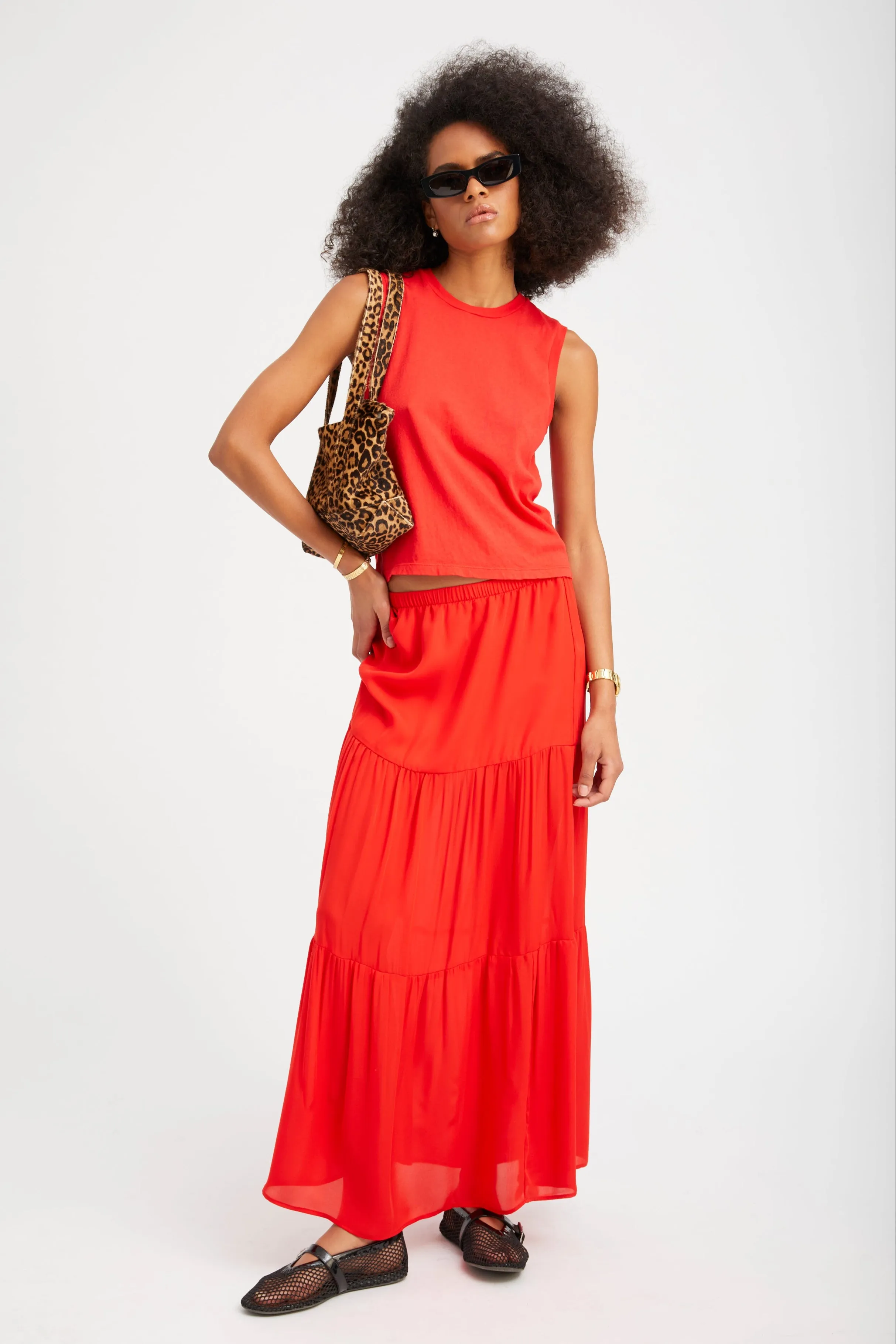 Red Cotton Muscle Tee sold by SPRWMN product image thumbnail 2