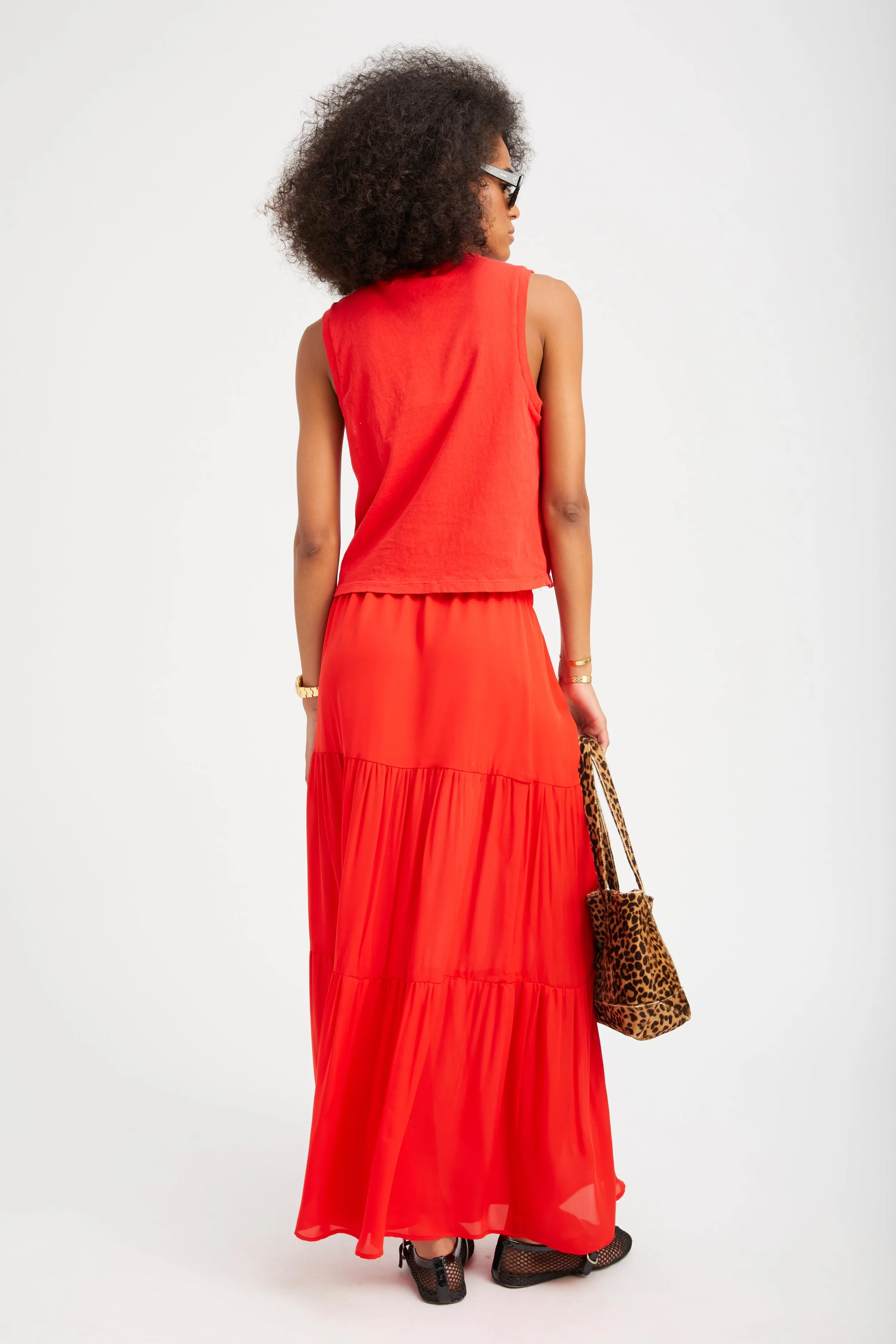 Red Cotton Muscle Tee sold by SPRWMN product image thumbnail 4