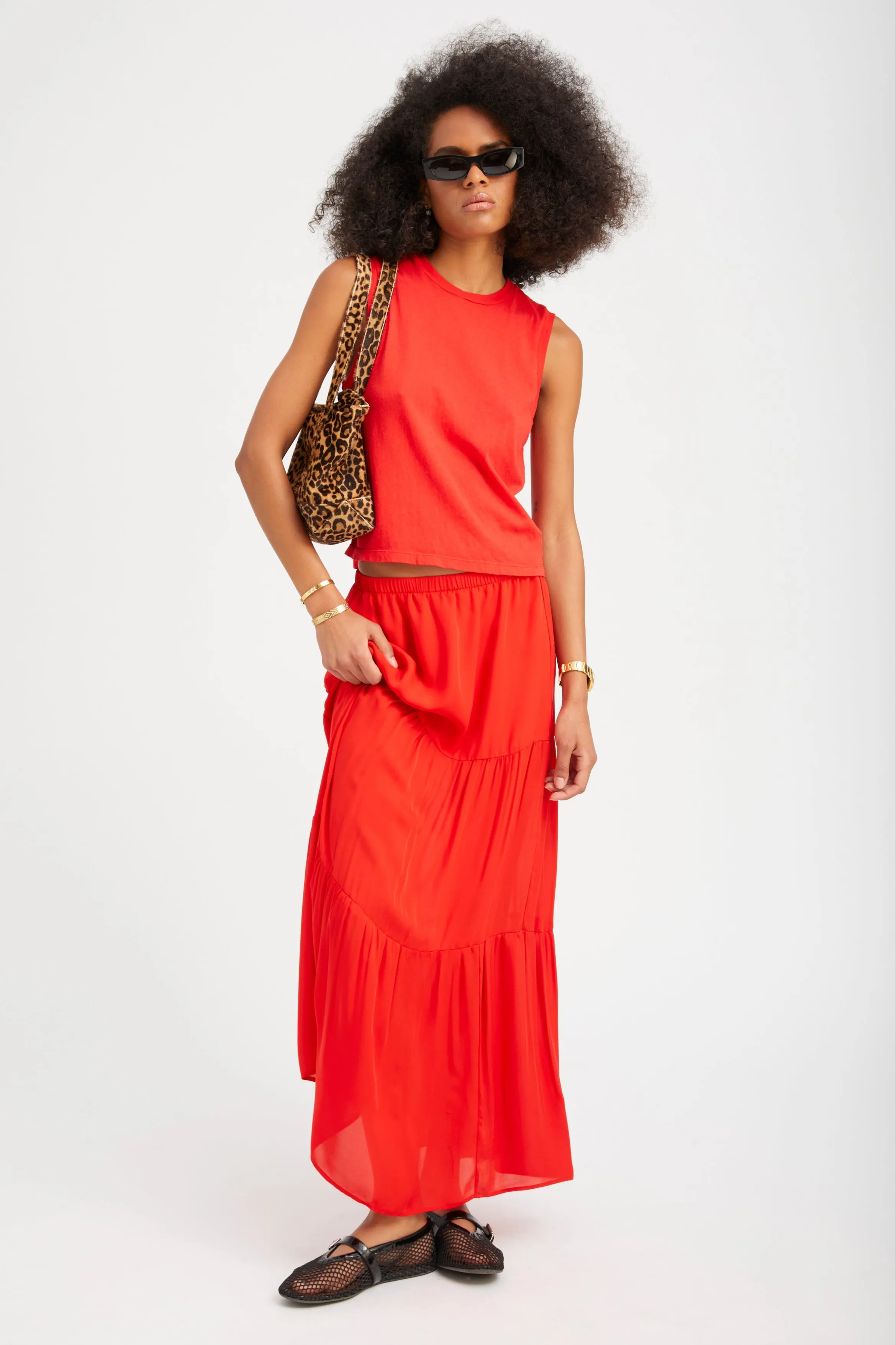 Red Cotton Muscle Tee sold by SPRWMN product image thumbnail 3