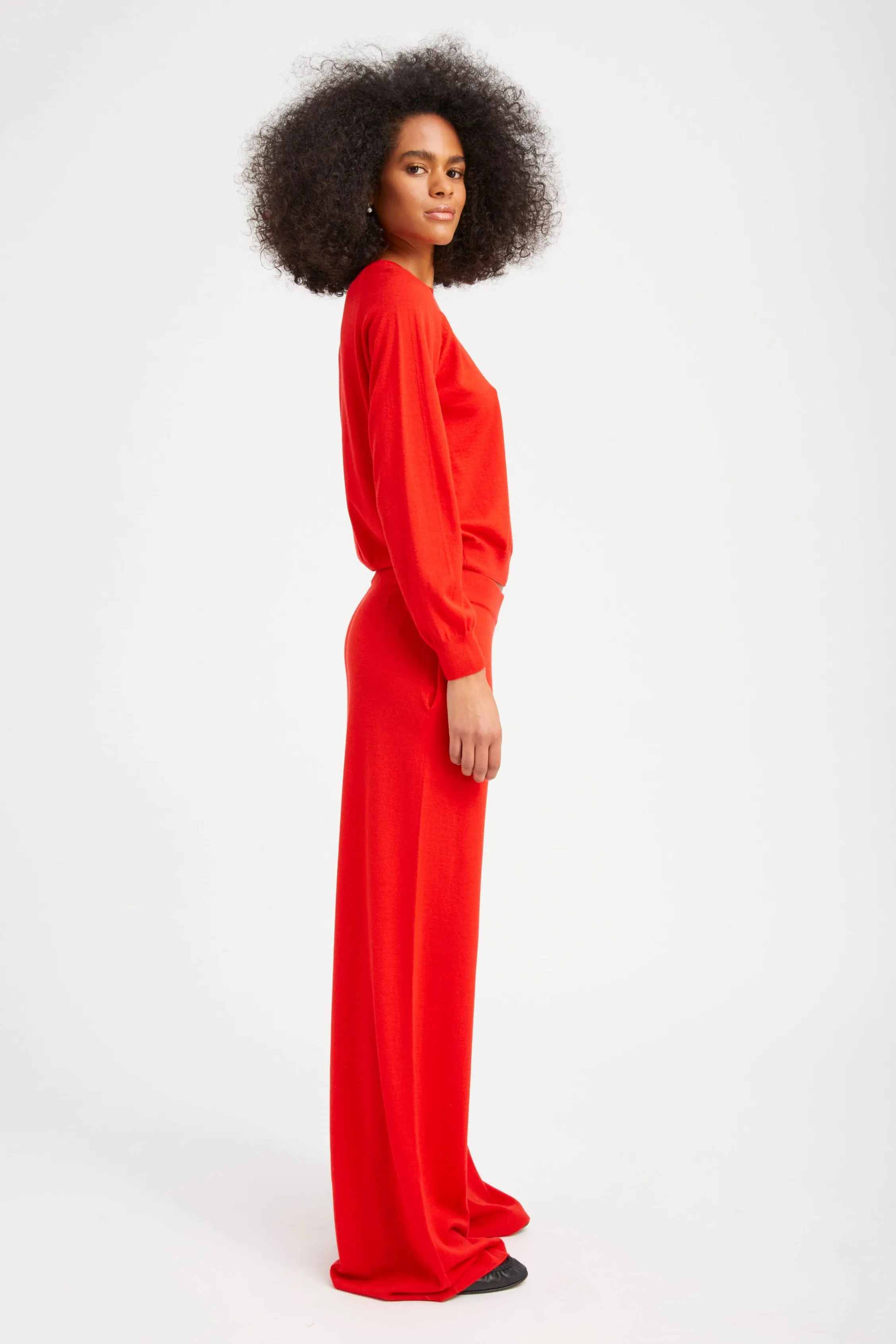 Red Cashmere Raglan Sweater sold by SPRWMN product image thumbnail 3