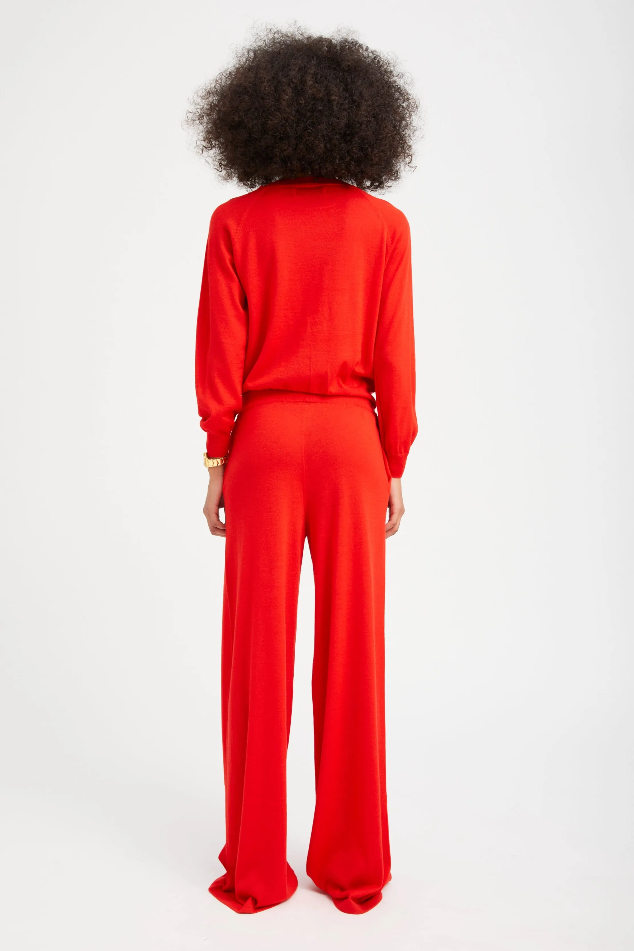 Red Cashmere Wide Leg Pants sold by SPRWMN product image thumbnail 4