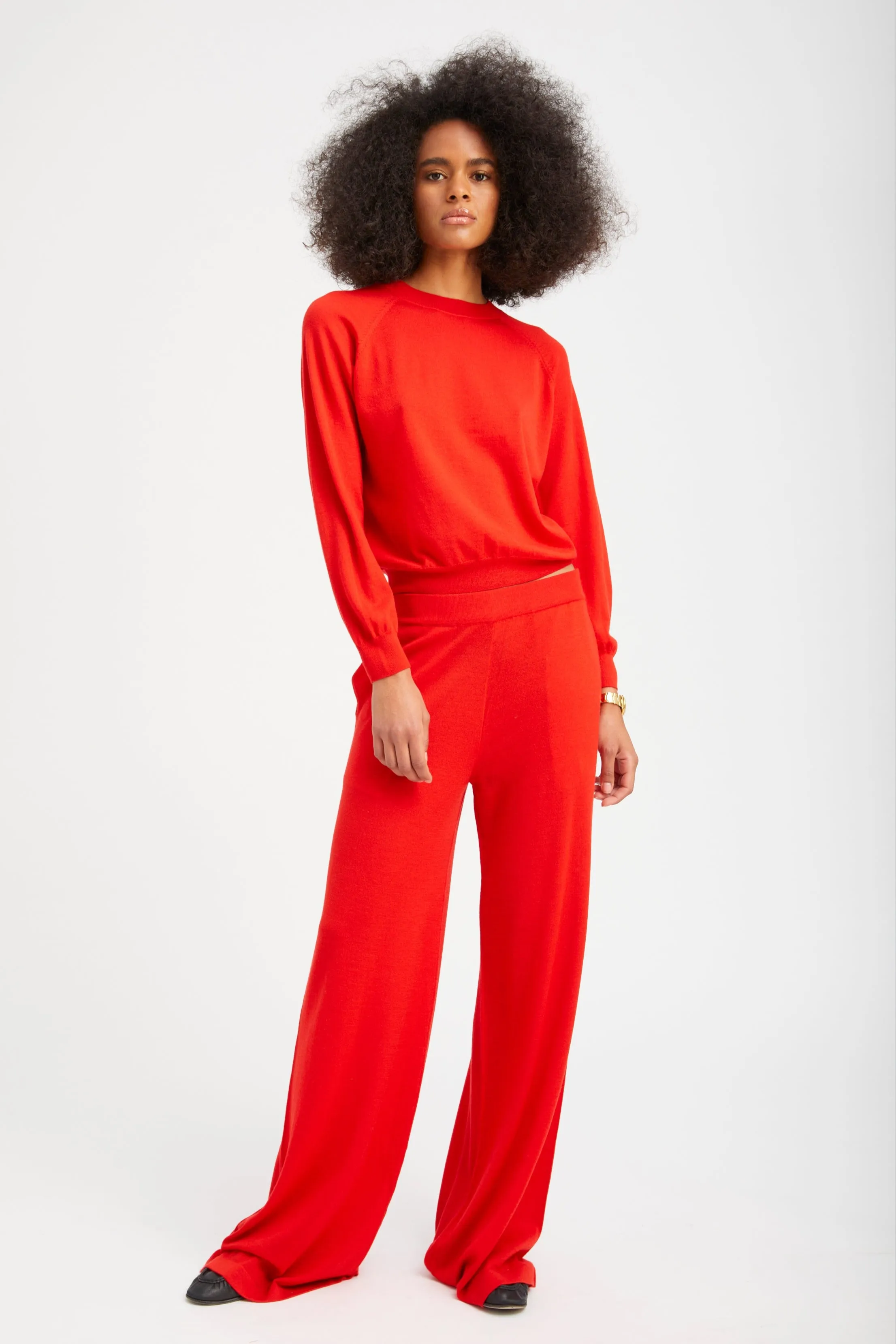 Red Cashmere Wide Leg Pants sold by SPRWMN product image thumbnail 2