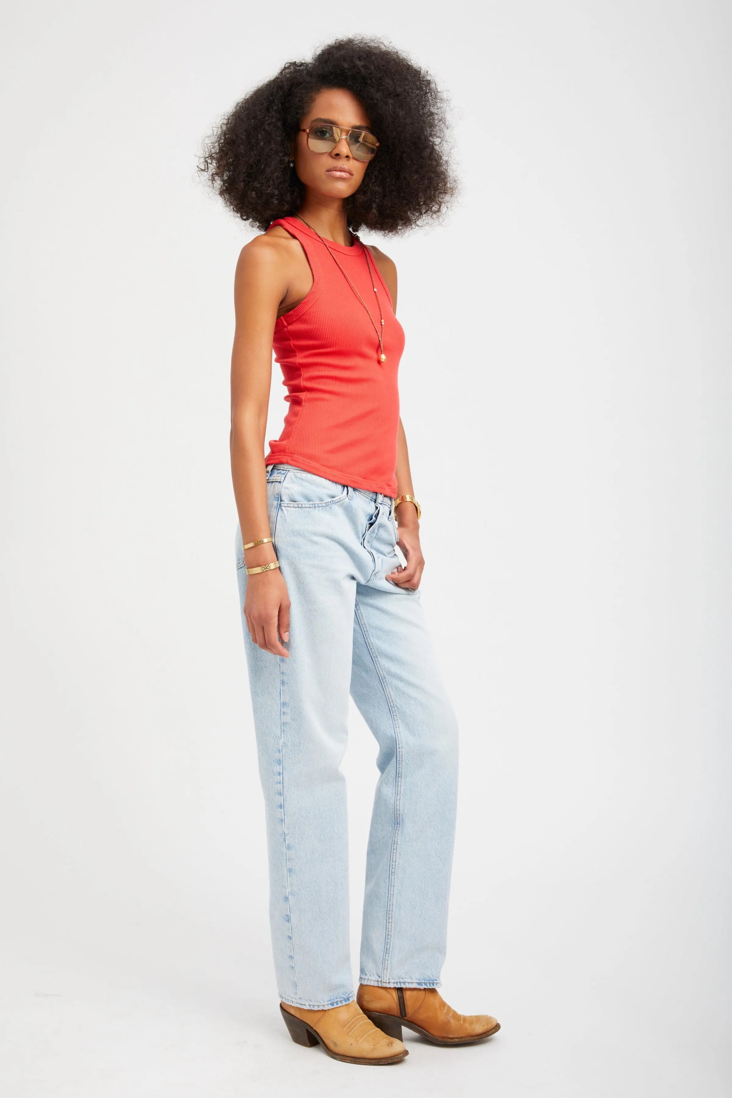 Red Rib Racer Tank sold by SPRWMN product image thumbnail 3