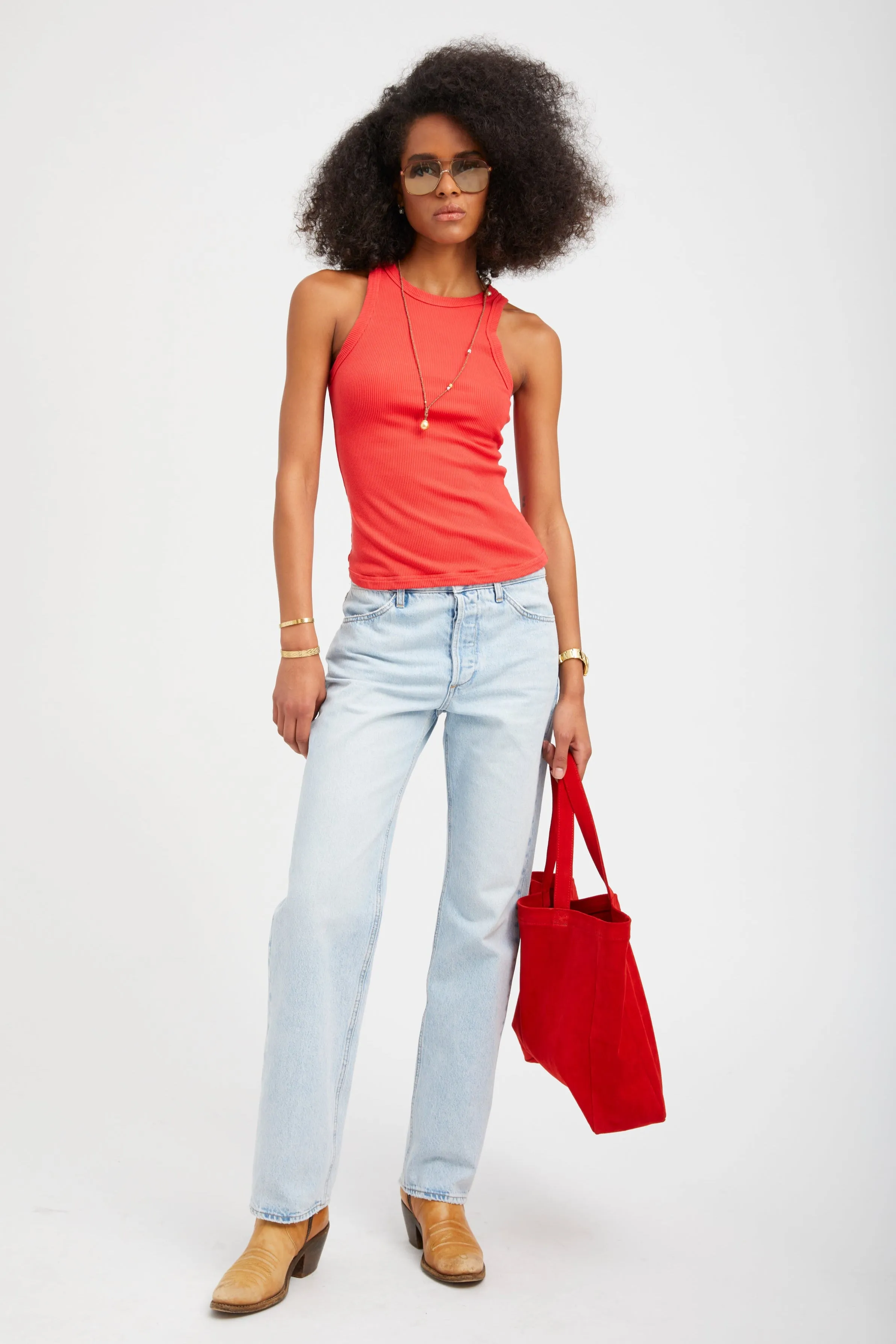 Red Rib Racer Tank sold by SPRWMN product image thumbnail 2