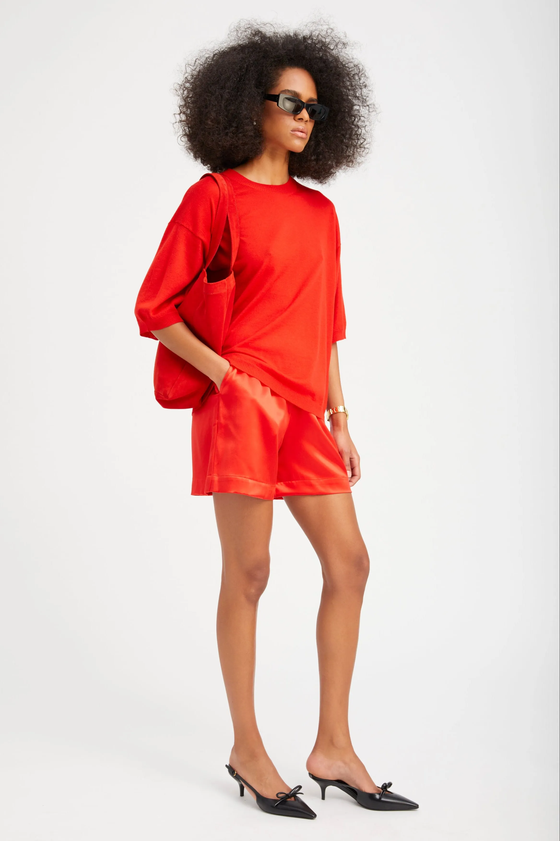 Red Cashmere Boxy Tee sold by SPRWMN product image thumbnail 2