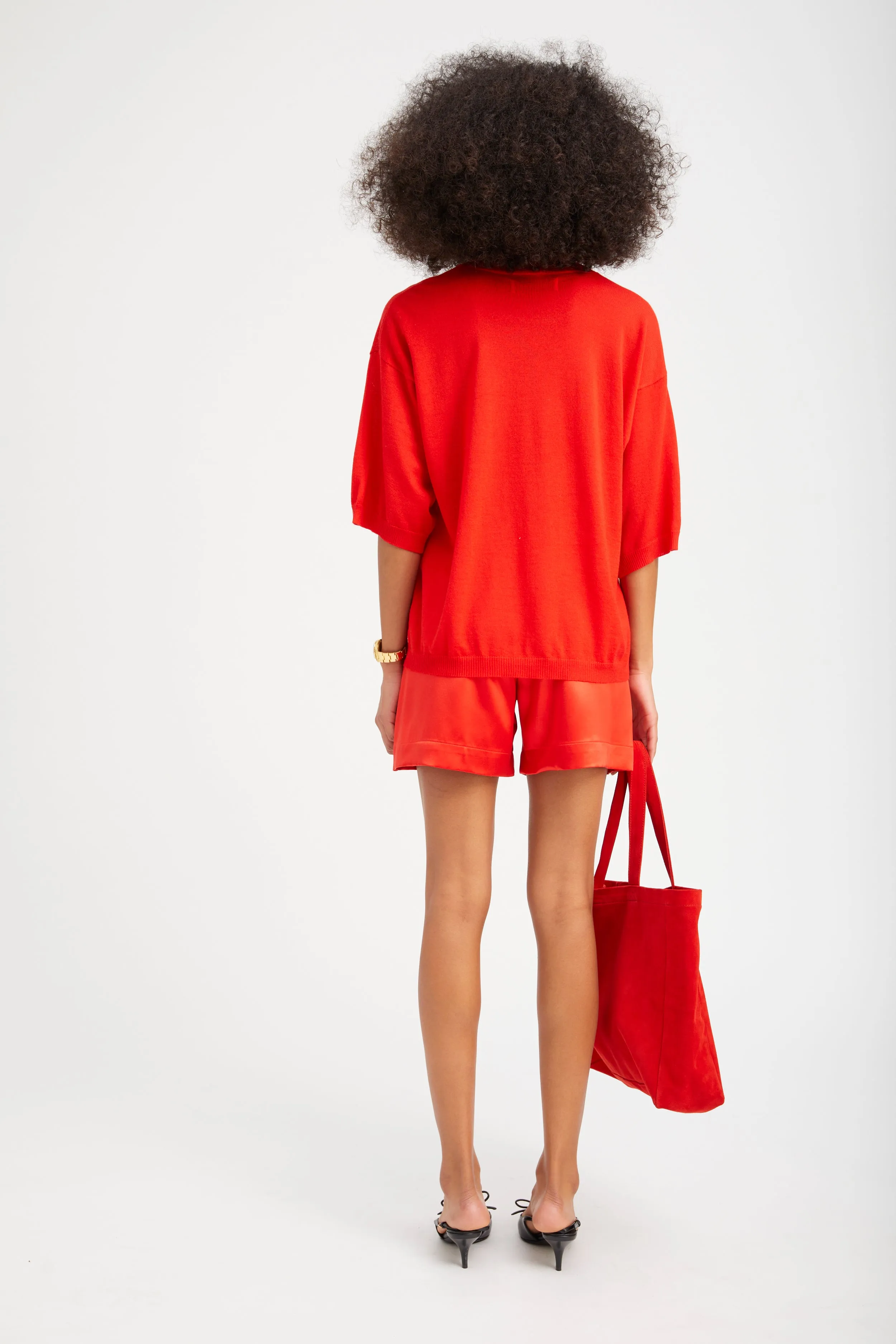 Red Cashmere Boxy Tee sold by SPRWMN product image thumbnail 4