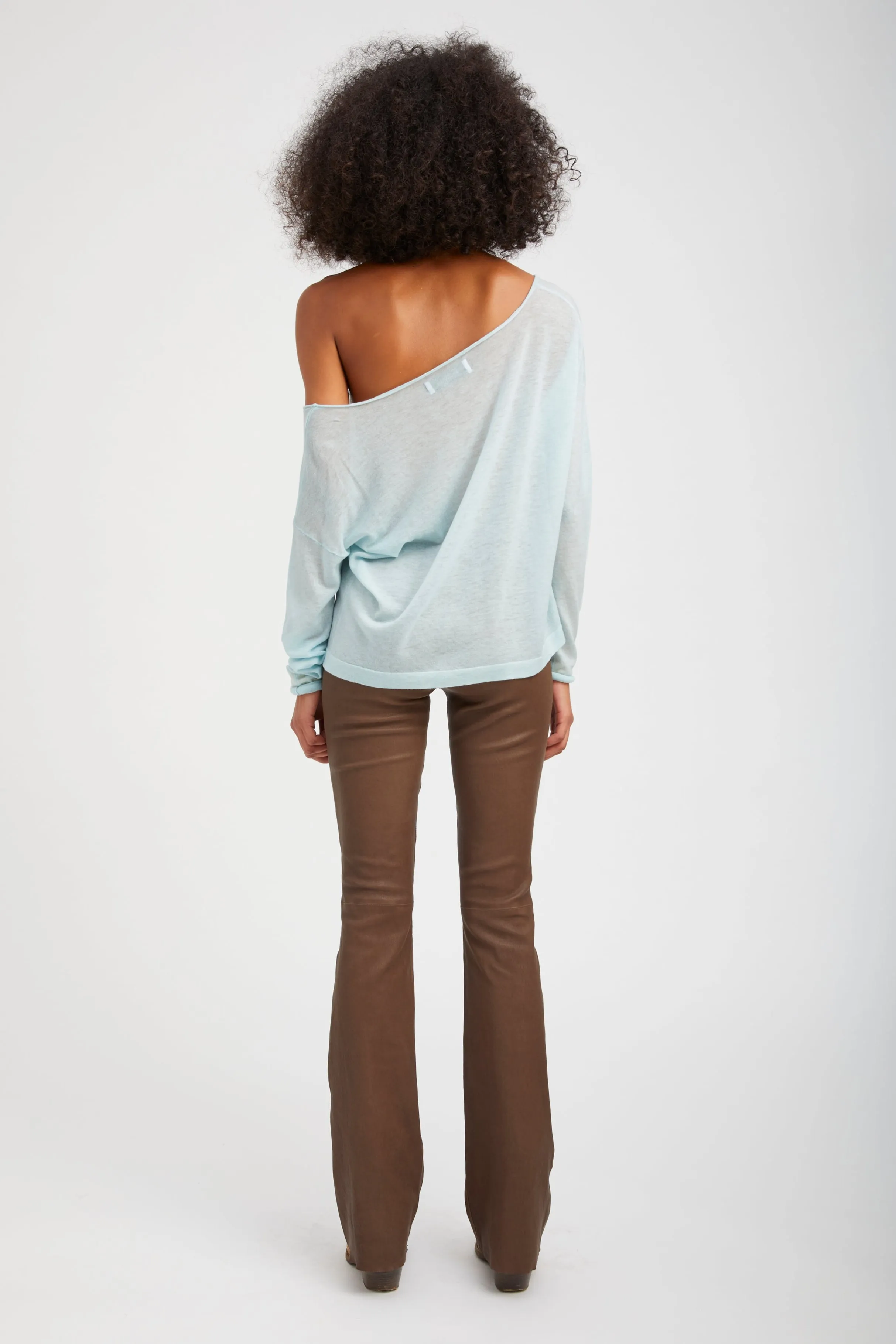 Truffle Leather Micro Flare PR sold by SPRWMN product image thumbnail 4