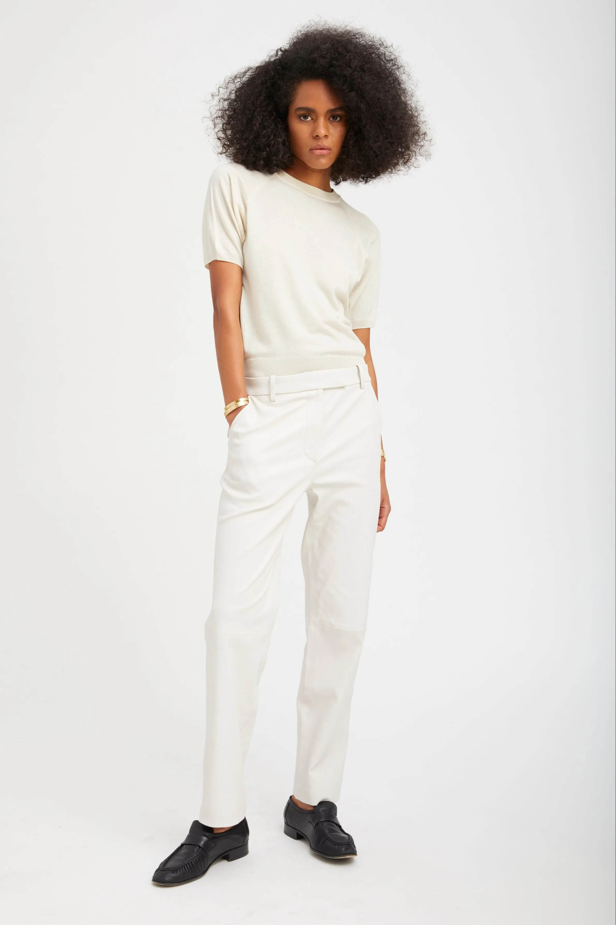 Short Sleeve Raglan Cashmere Sweater sold by SPRWMN product image thumbnail 3