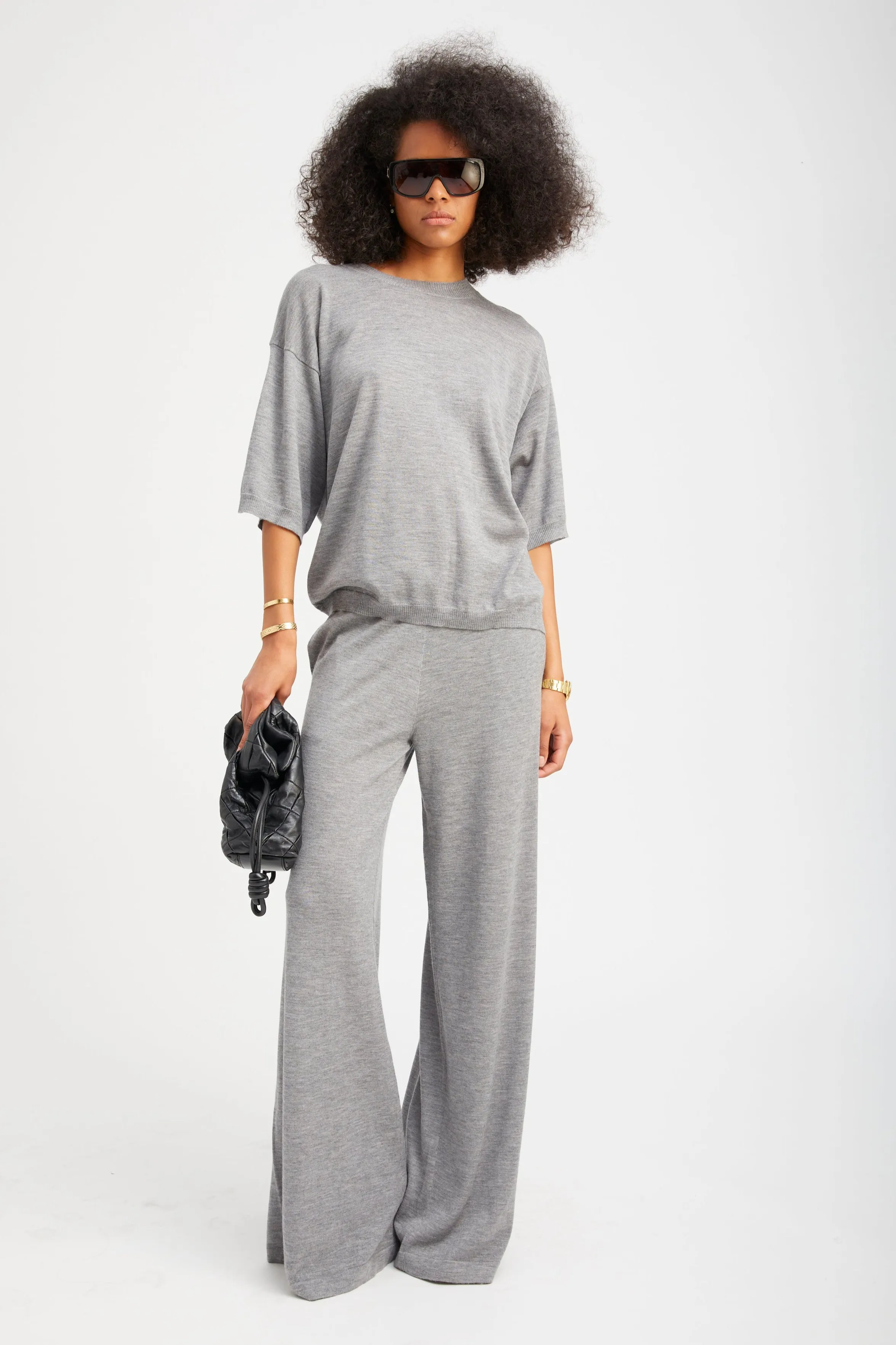 Grey Cashmere Boxy Tee sold by SPRWMN product image thumbnail 3
