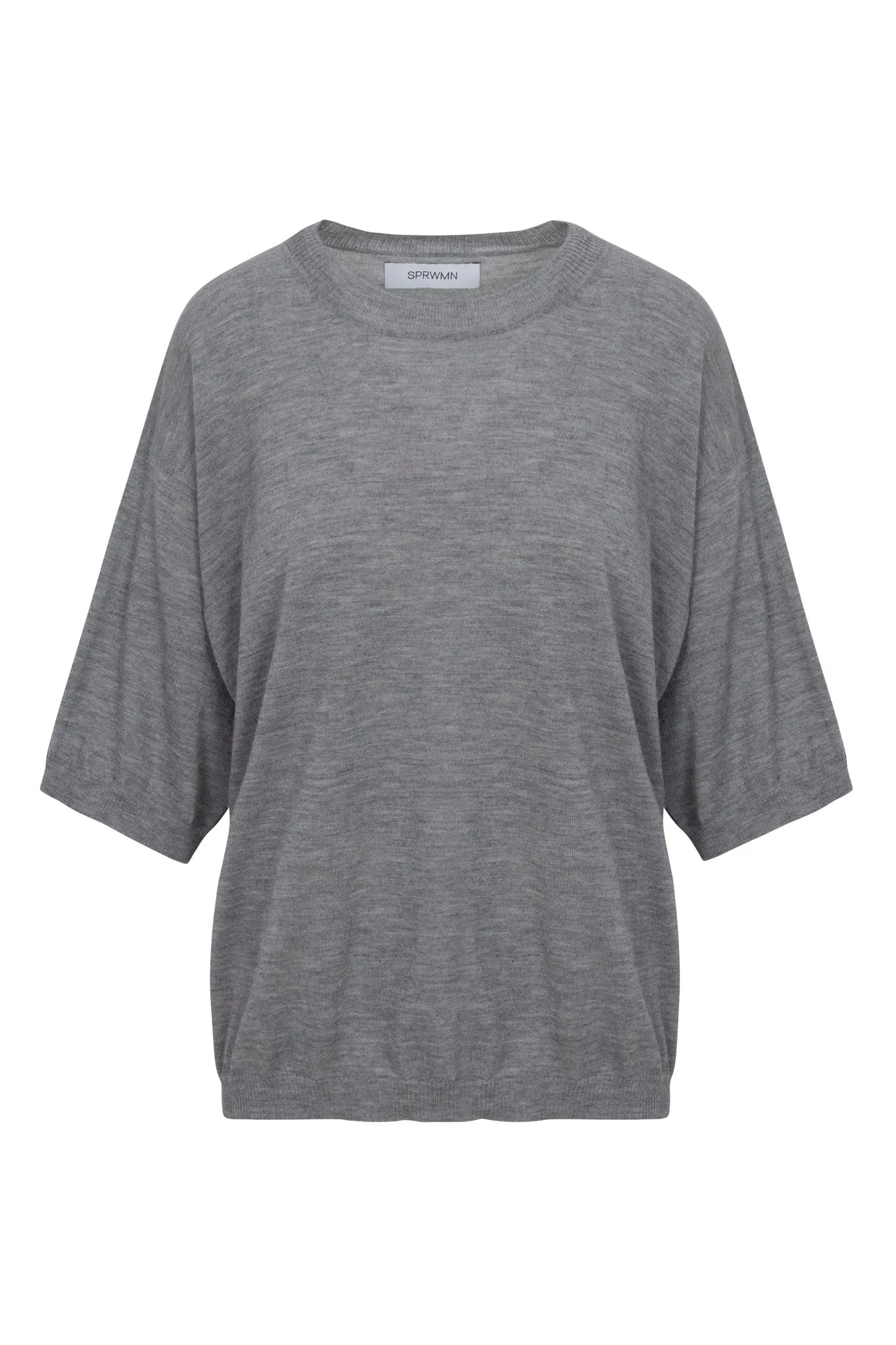 Grey Cashmere Boxy Tee sold by SPRWMN product image thumbnail 5