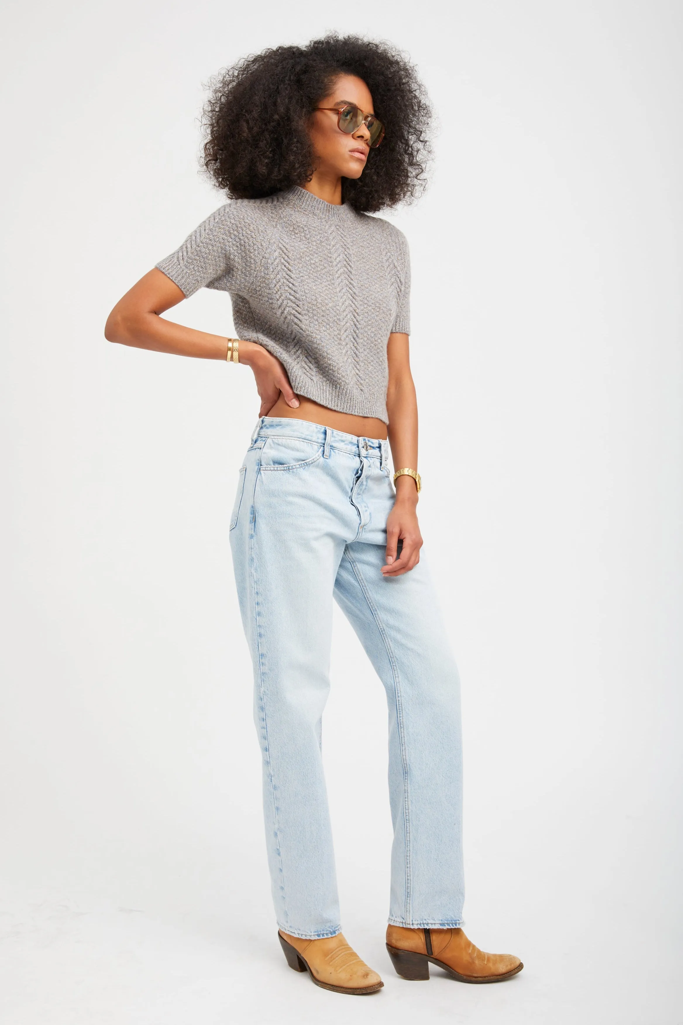 Cashmere Cable Knit Raglan Sweater sold by SPRWMN product image thumbnail 4