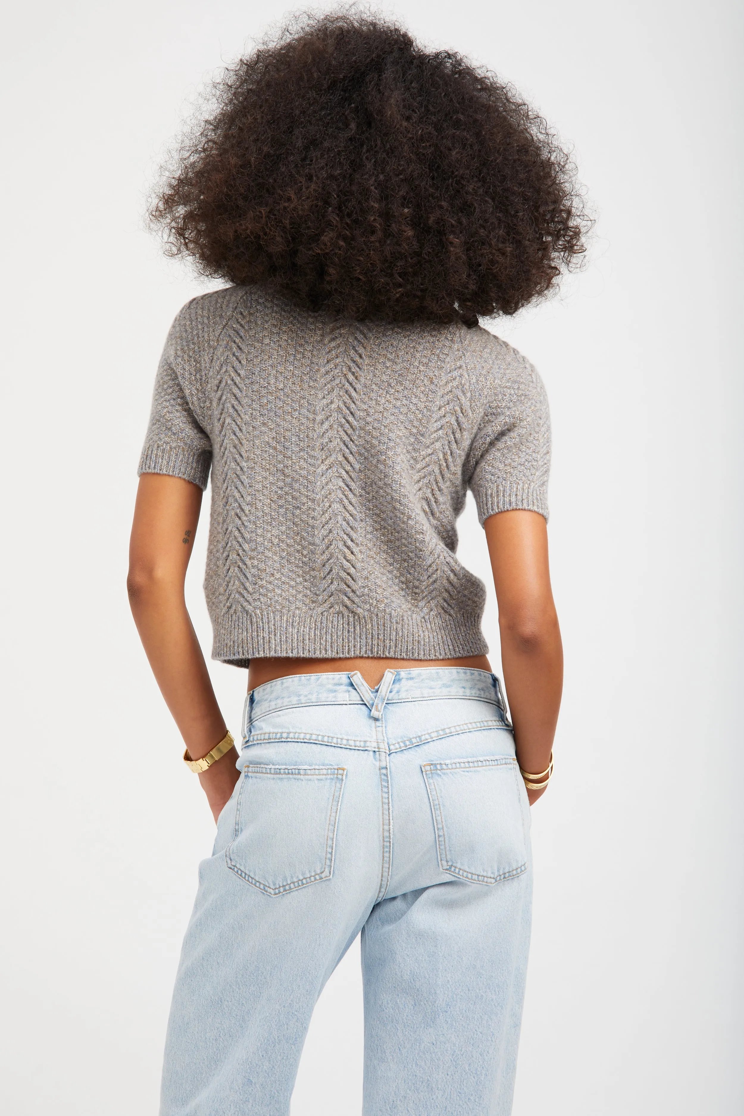 Cashmere Cable Knit Raglan Sweater sold by SPRWMN product image thumbnail 5