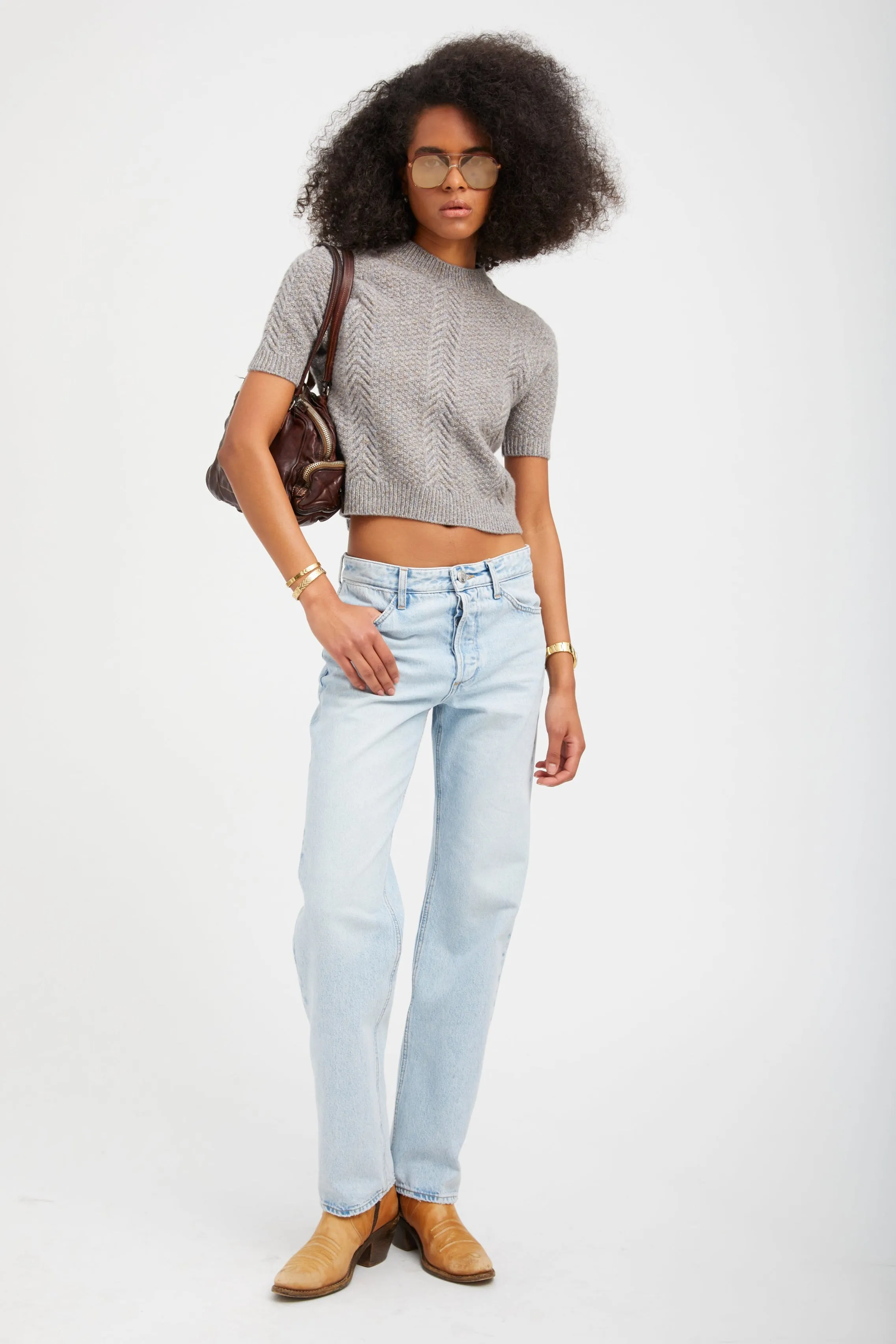 Cashmere Cable Knit Raglan Sweater sold by SPRWMN product image thumbnail 2