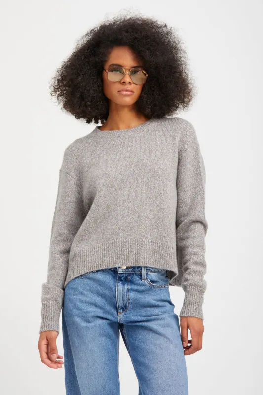 Heather Grey Cashmere Charlie Sweater sold by SPRWMN