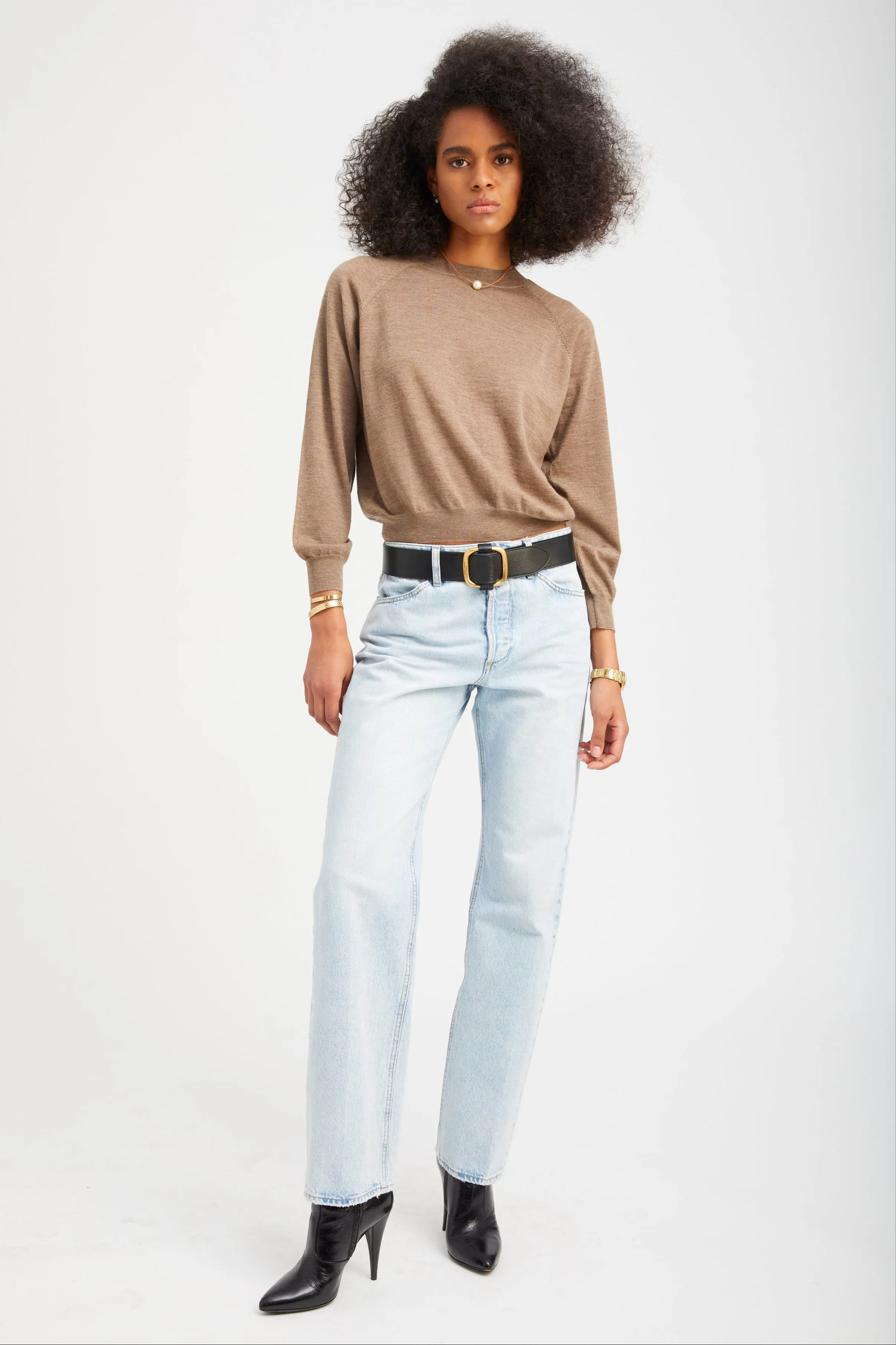 Truffle Cashmere Raglan Sweater sold by SPRWMN product image thumbnail 2