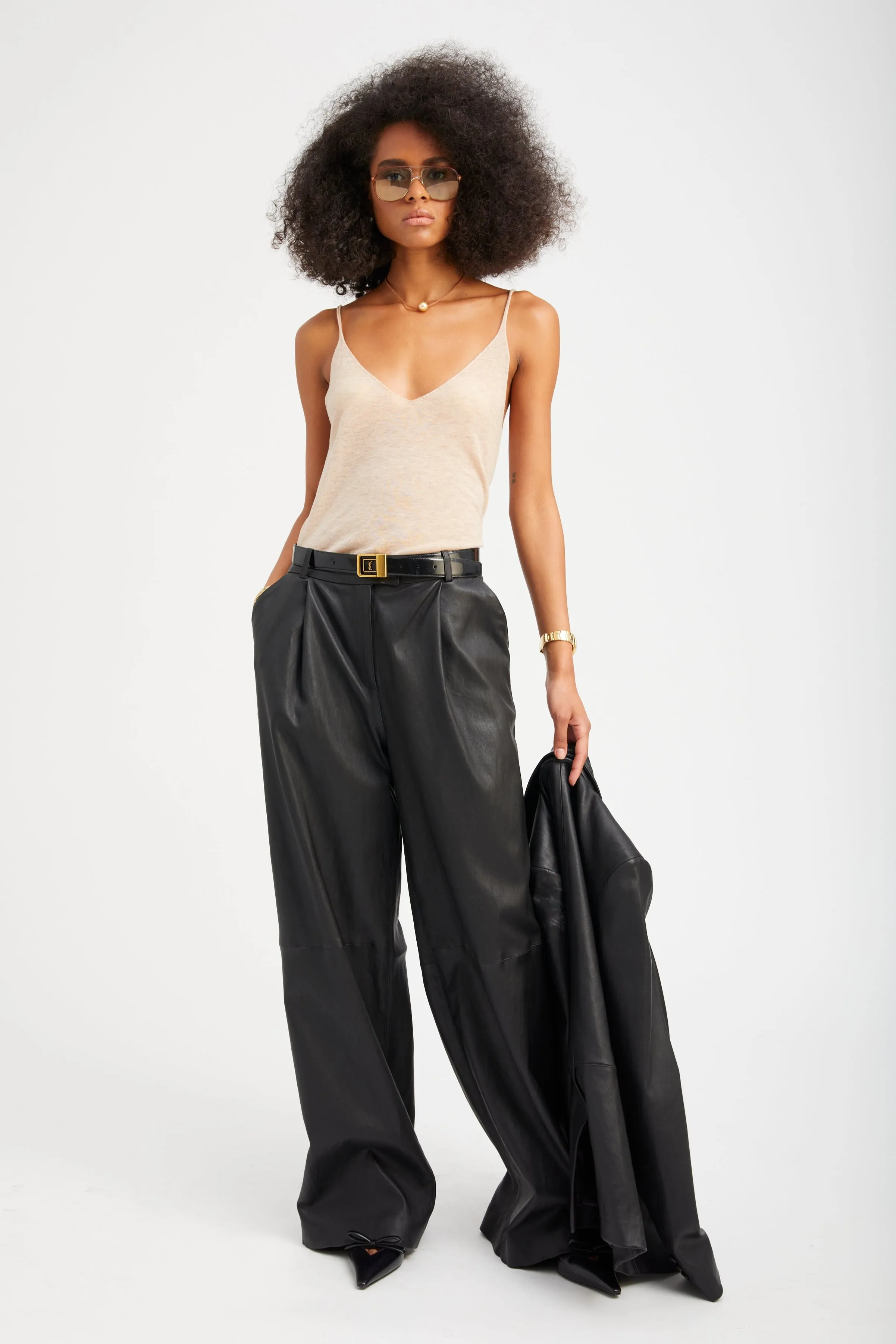 Wheat Tissue Cashmere Tank sold by SPRWMN product image thumbnail 3