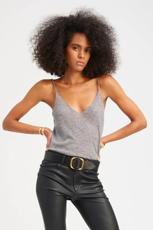 Grey Tissue Cashmere Tank sold by SPRWMN