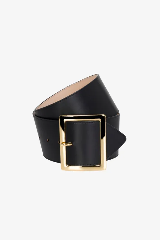 Black Leather Elsa Belt sold by SPRWMN