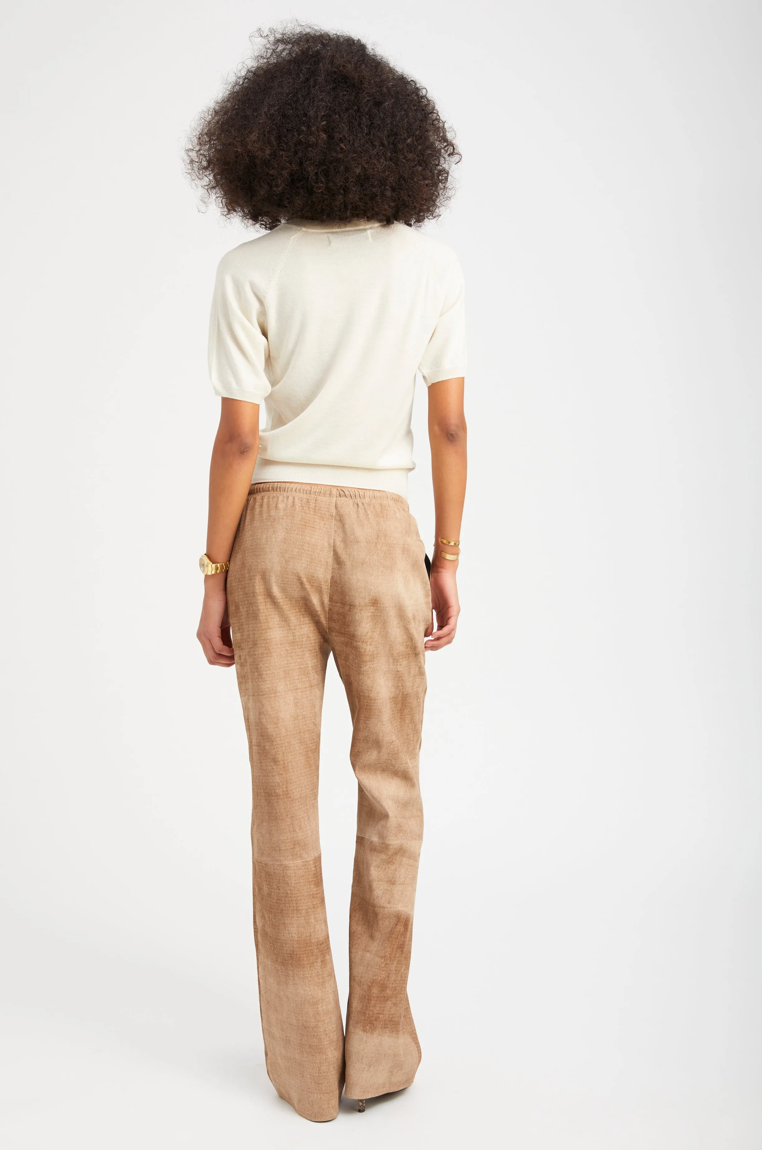 Sepia Suede Straight Leg Pants sold by SPRWMN product image thumbnail 4